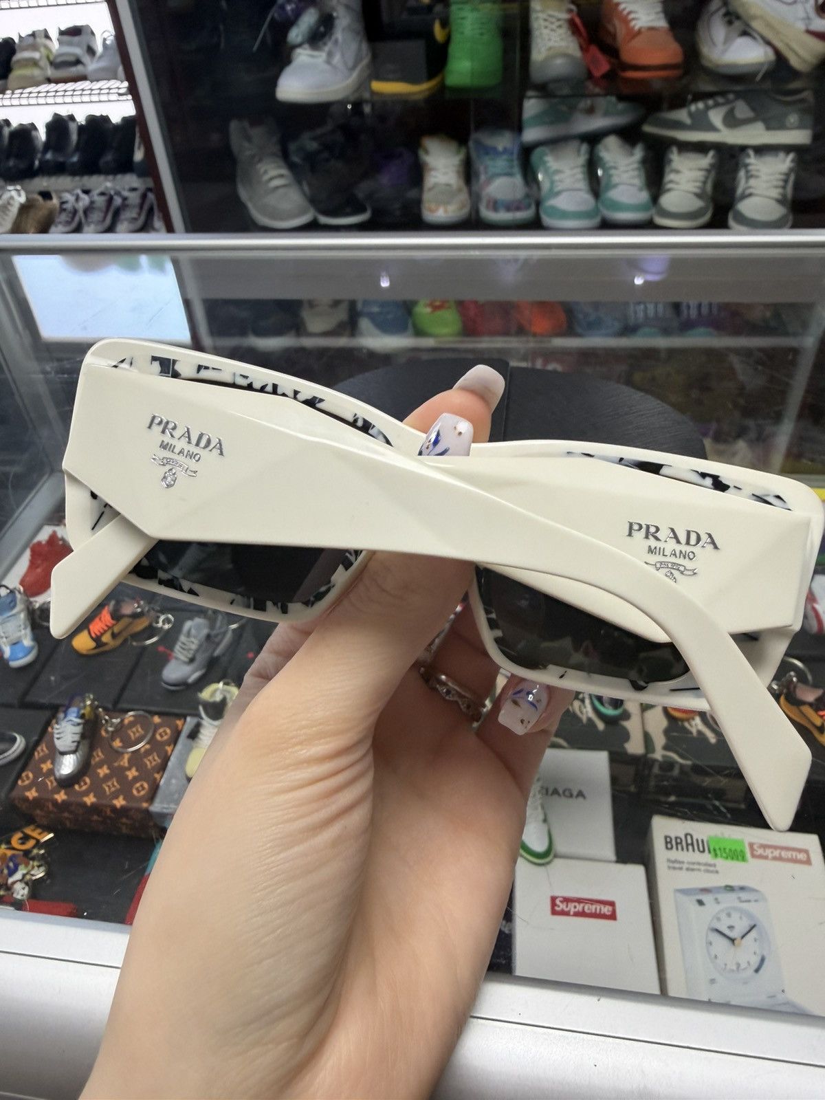 Prada Prada Sunglasses (White) Size ONE SIZE - 2 Thumbnail