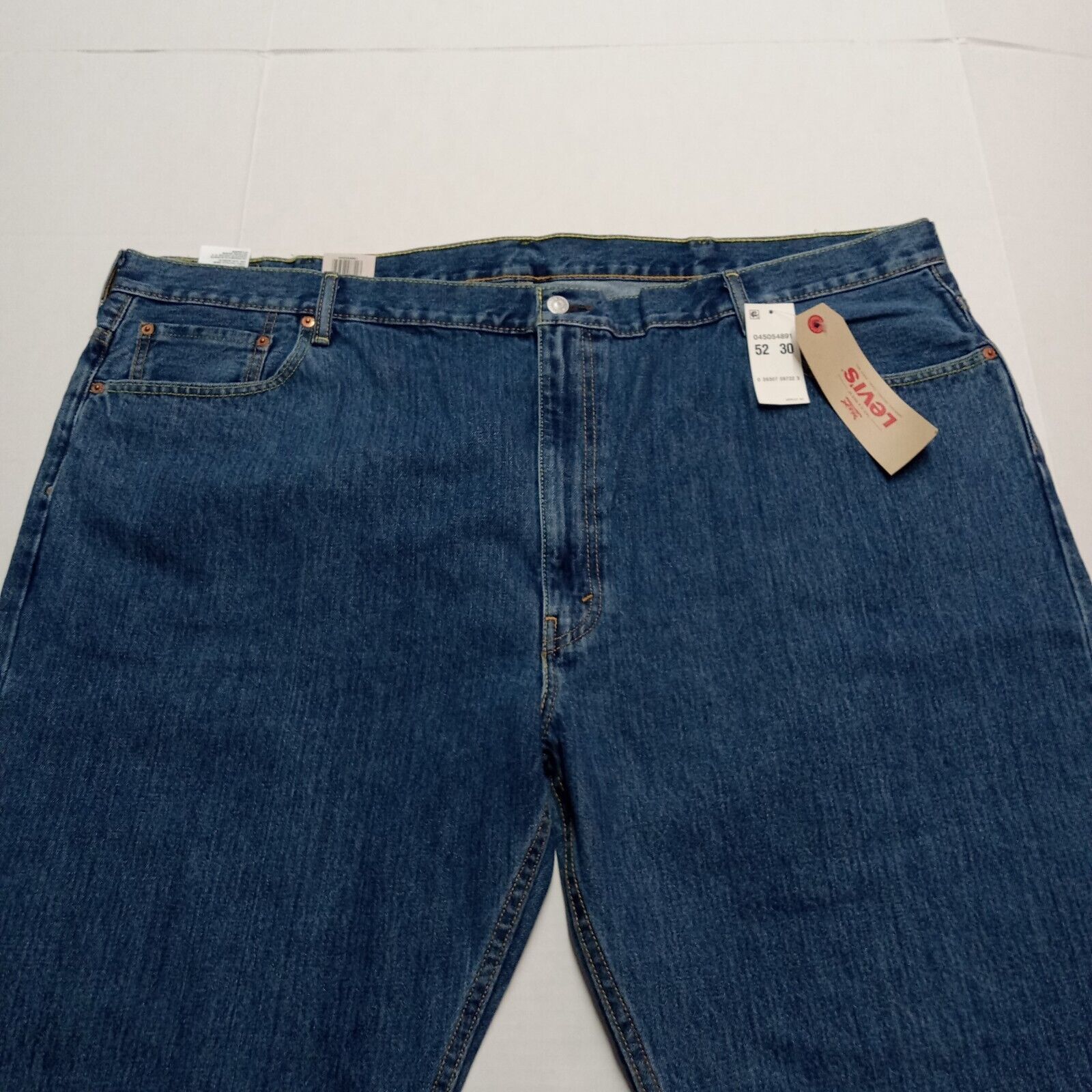 Levi's Levi's 505 Jeans Men's 52x30 Regular Fit Straight Leg Blue Size US 44 / EU 60 - 4 Thumbnail