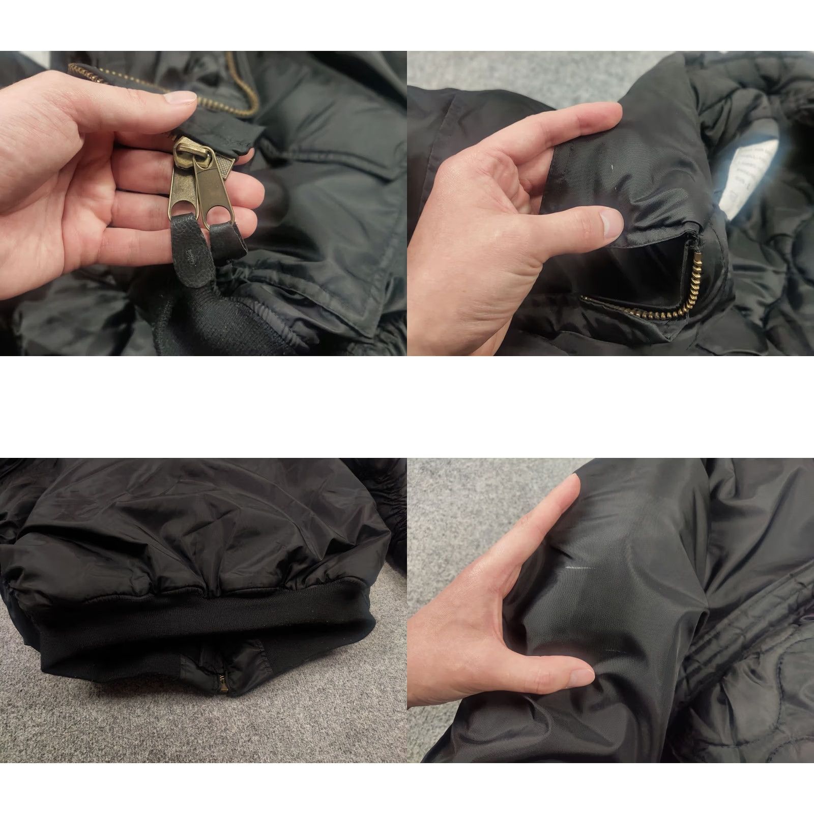 Vintage VINTAGE Air Force MA2 USA Flight Cold Weather Army Black Bomber Jacket Military Jacket Size US L / EU 52-54 / 3 - 9 Thumbnail