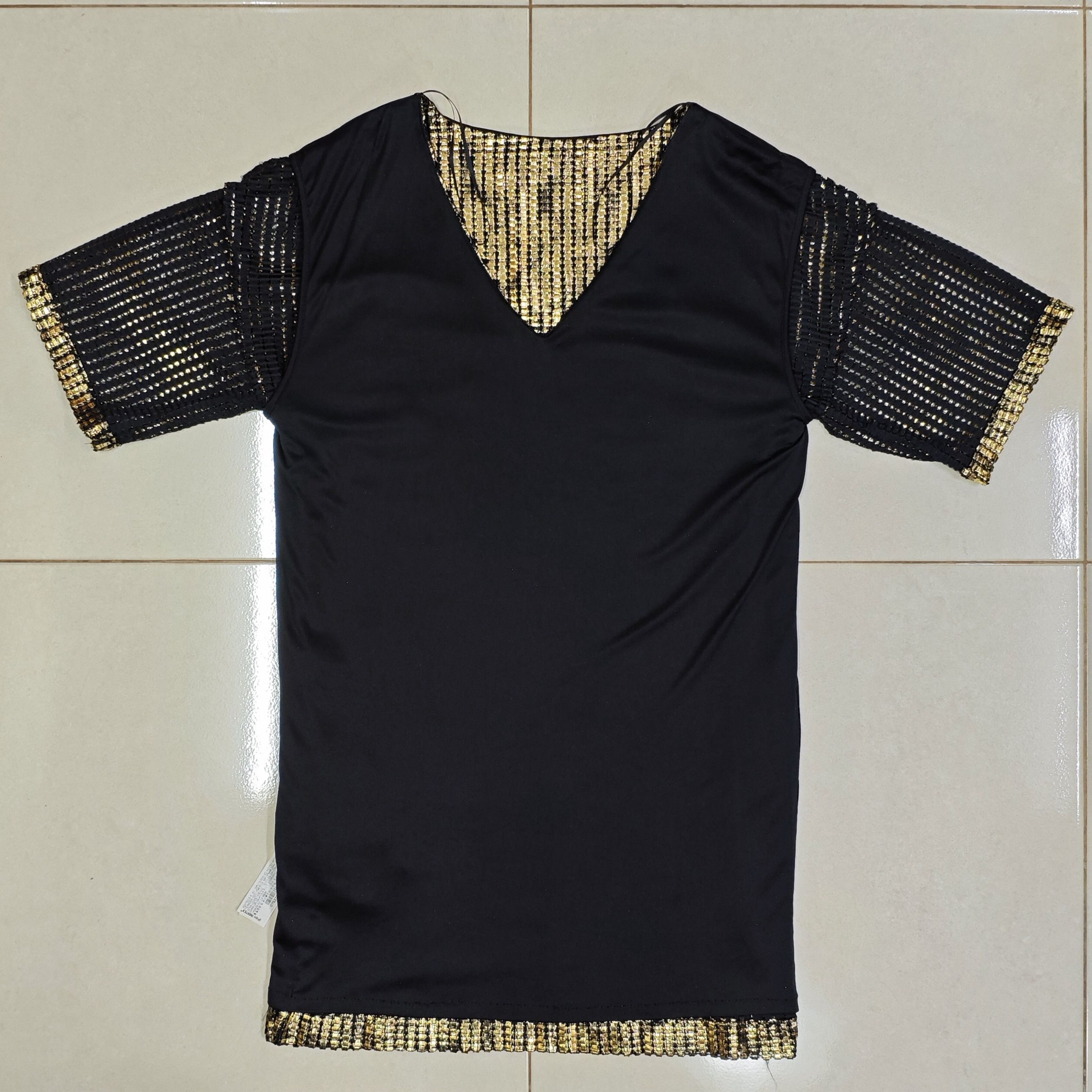 Zara ZARA BASIC Gold Metallic Dress Size M / US 6-8 / IT 42-44 - 3 Thumbnail