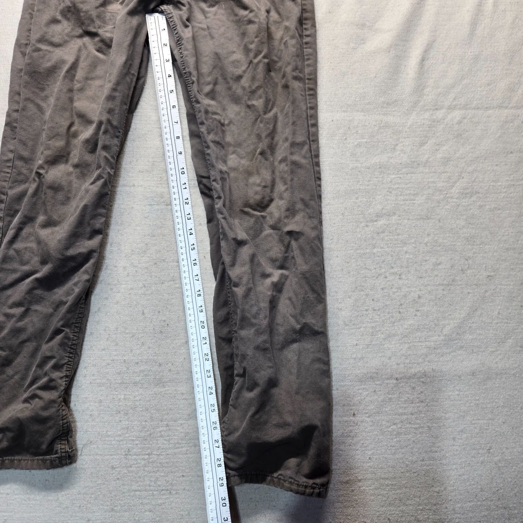 The Mountain Blue Mountain Pants Carpenter Straight 30x32 Mens Gray Cotton 5-Pocket Belt Loops Regular Classic Casual Utility Fall Spring Summer Winter Size US 30 / EU 46 - 7 Thumbnail
