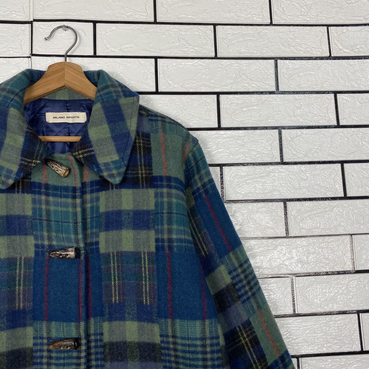 Issey Miyake 📌Vintage Wool Jacket Tartan Design Milano Sports Size US M / EU 48-50 / 2 - 7 Thumbnail