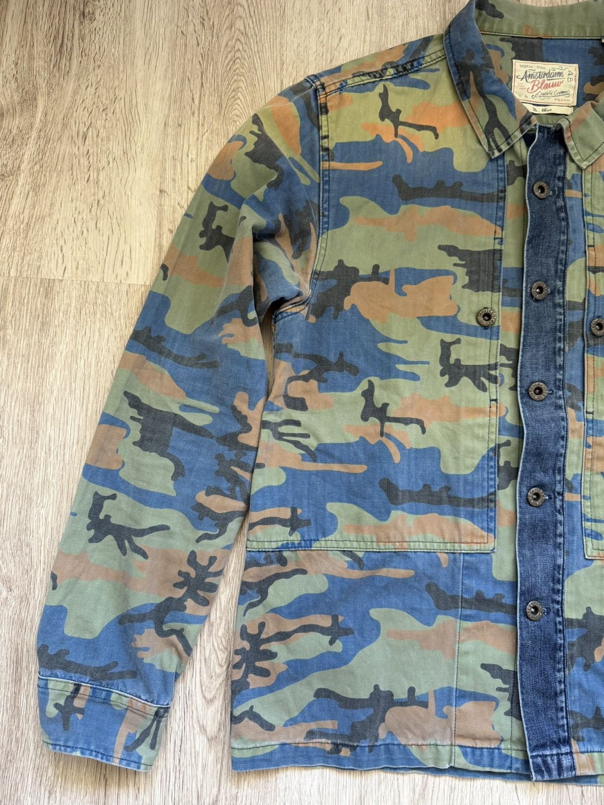 Scotch & Soda Scotch & Soda Camo Herringbone Jacket Size US L / EU 52-54 / 3 - 3 Thumbnail