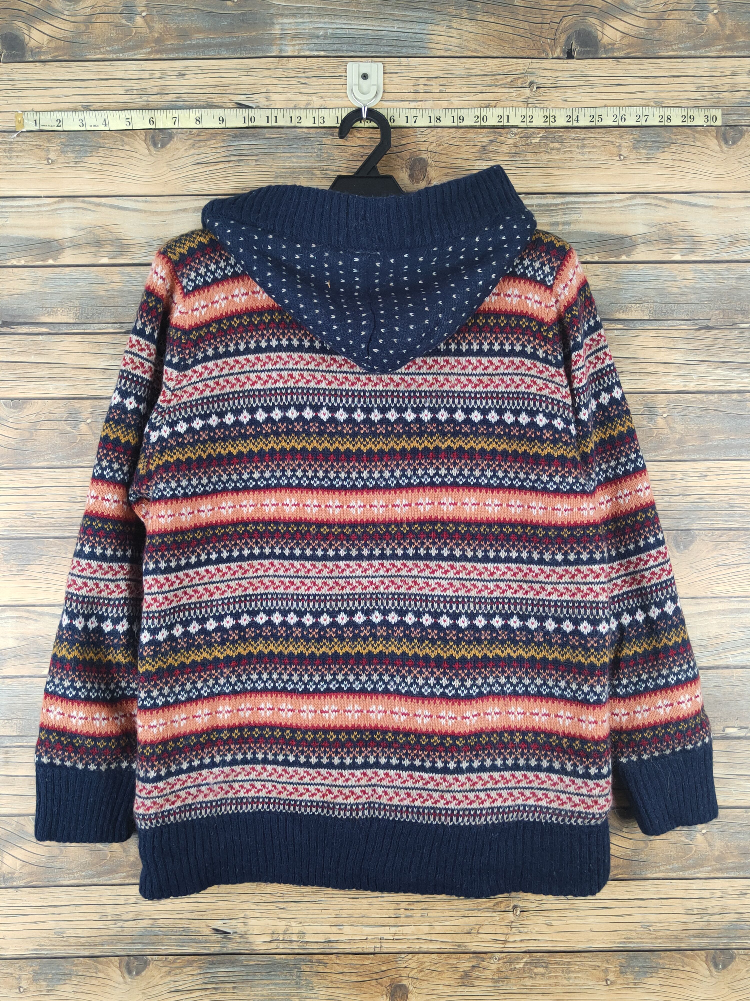 Japanese Brand Flow and Fixture Navy Knitwear Hoodie Sweaters #W1220 Size M / US 6-8 / IT 42-44 - 8 Thumbnail