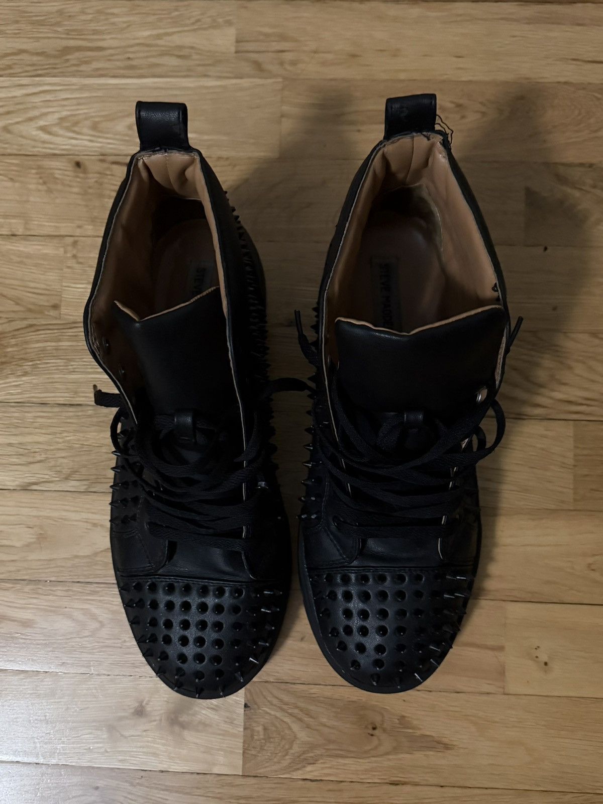 Steve Madden Steve Madden Low Top Leather Spiked Sneakers Size US 10 / EU 43 - 3 Thumbnail