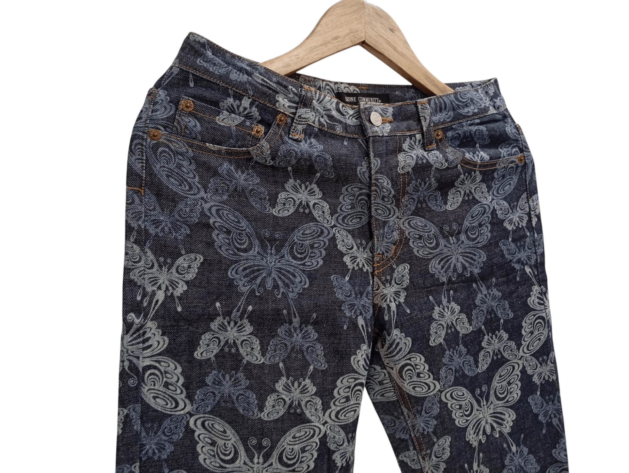 Japanese Brand × Vintage 🔥🔥Ozone Community Full Print Butterfly Motif Pants Jeans Size US 28 / EU 44 - 15 Thumbnail