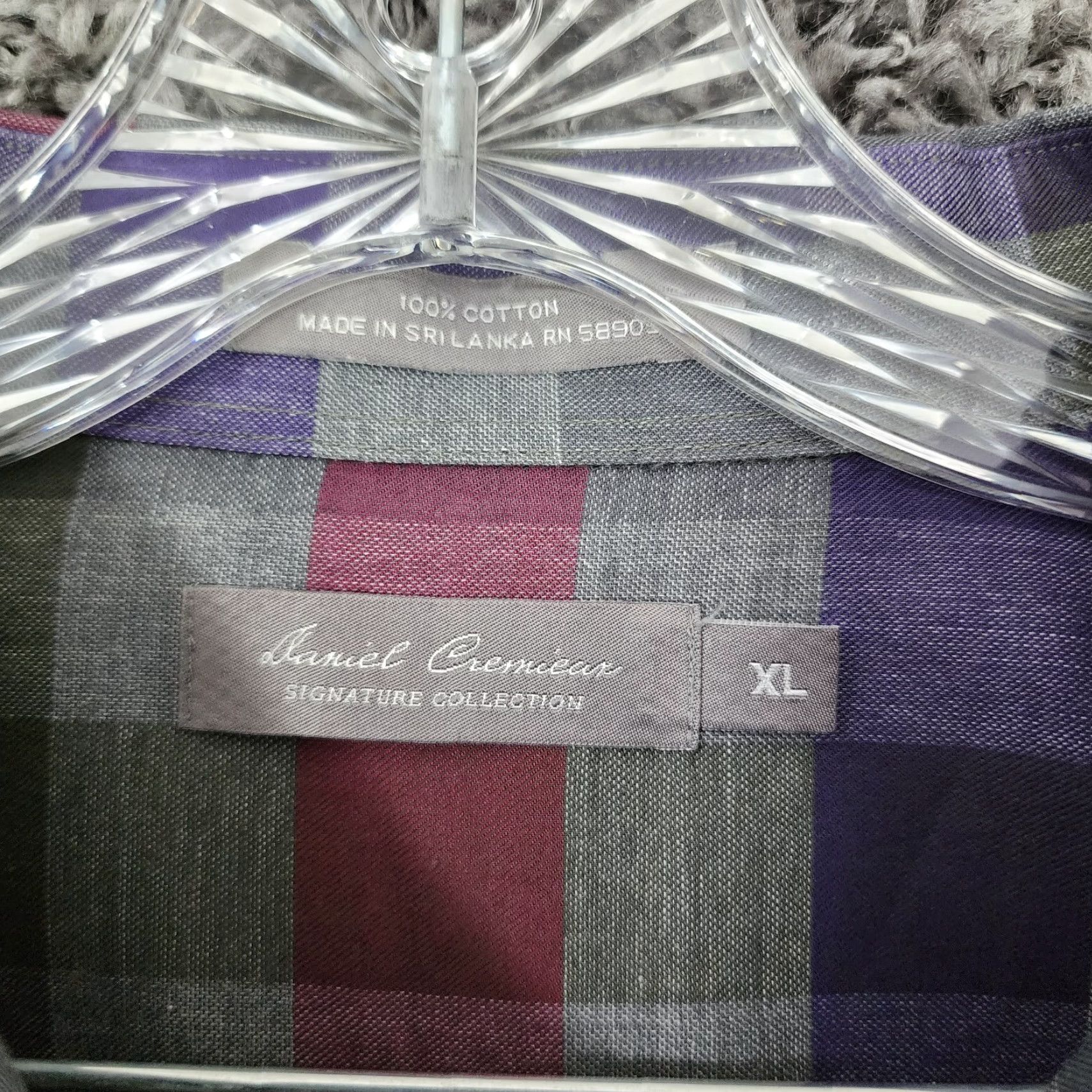 Cremieux Daniel Cremieux Men's Shirt Long Sleeve Button-Up Checkered Colorful Gray XL Size US XL / EU 56 / 4 - 4 Thumbnail