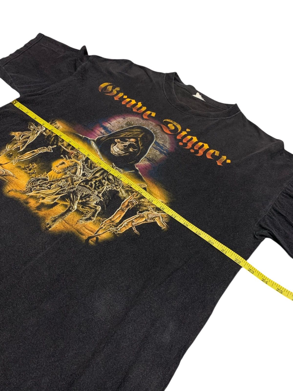 Band Tees Vintage Grave Digger Knight Of The Cross Metal Band T Shirt Size US L / EU 52-54 / 3 - 7 Thumbnail