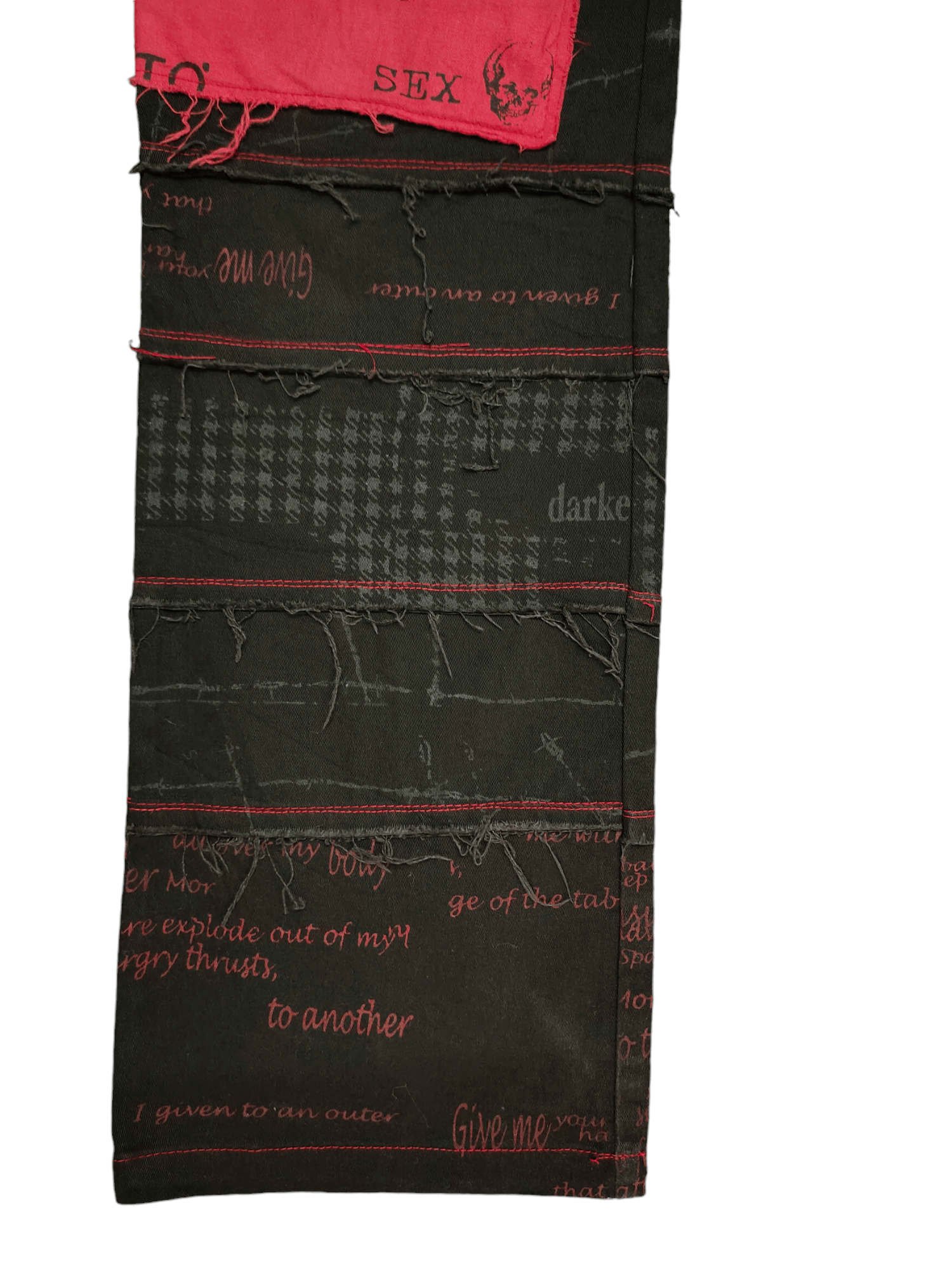 Seditionaries Vintage Y2k H.Anarchy Punk Poem Parches Zipper Hagi Pants Size US 28 / EU 44 - 7 Thumbnail