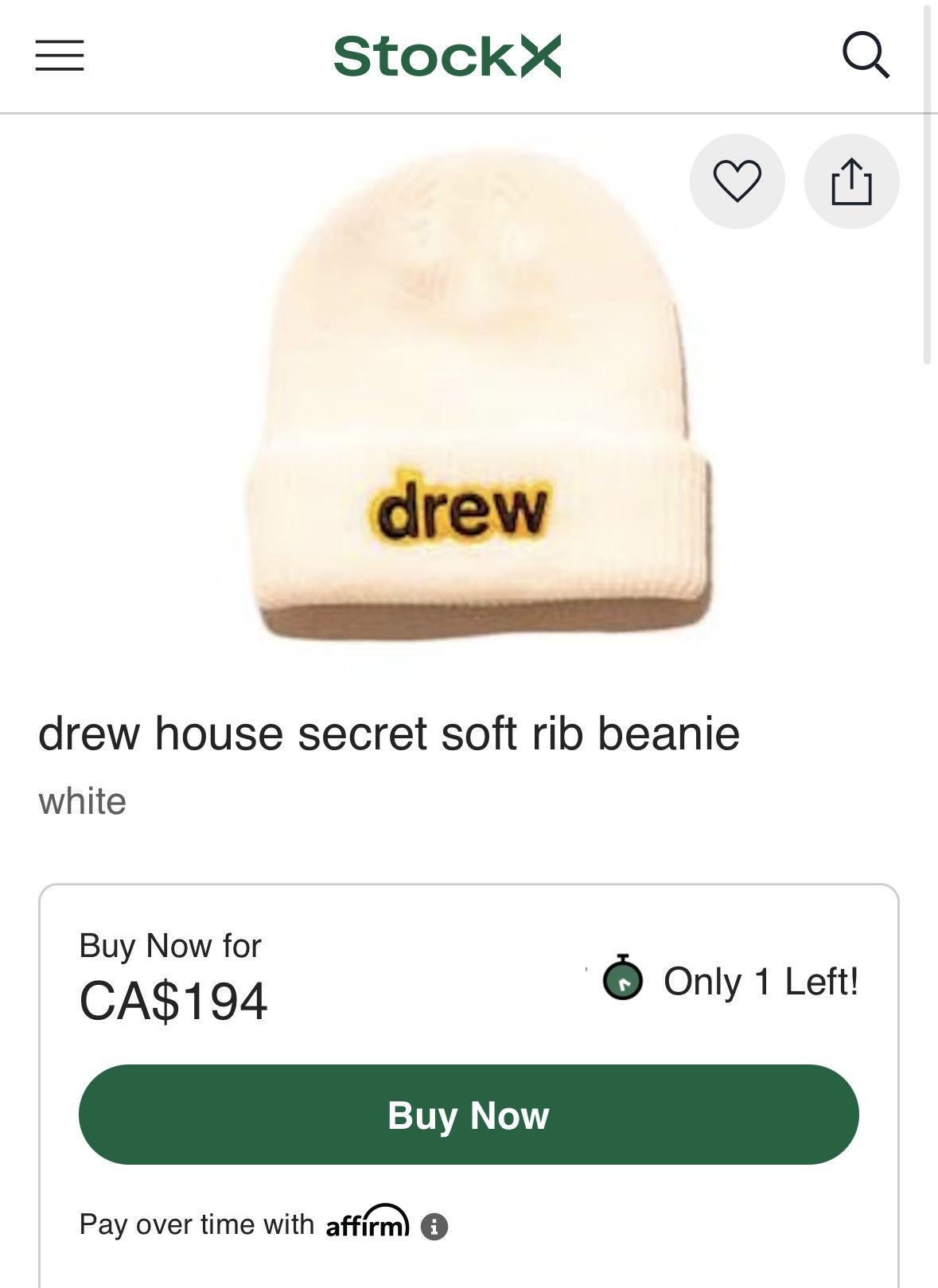 Drew House Drew House Beanie Size ONE SIZE - 4 Thumbnail