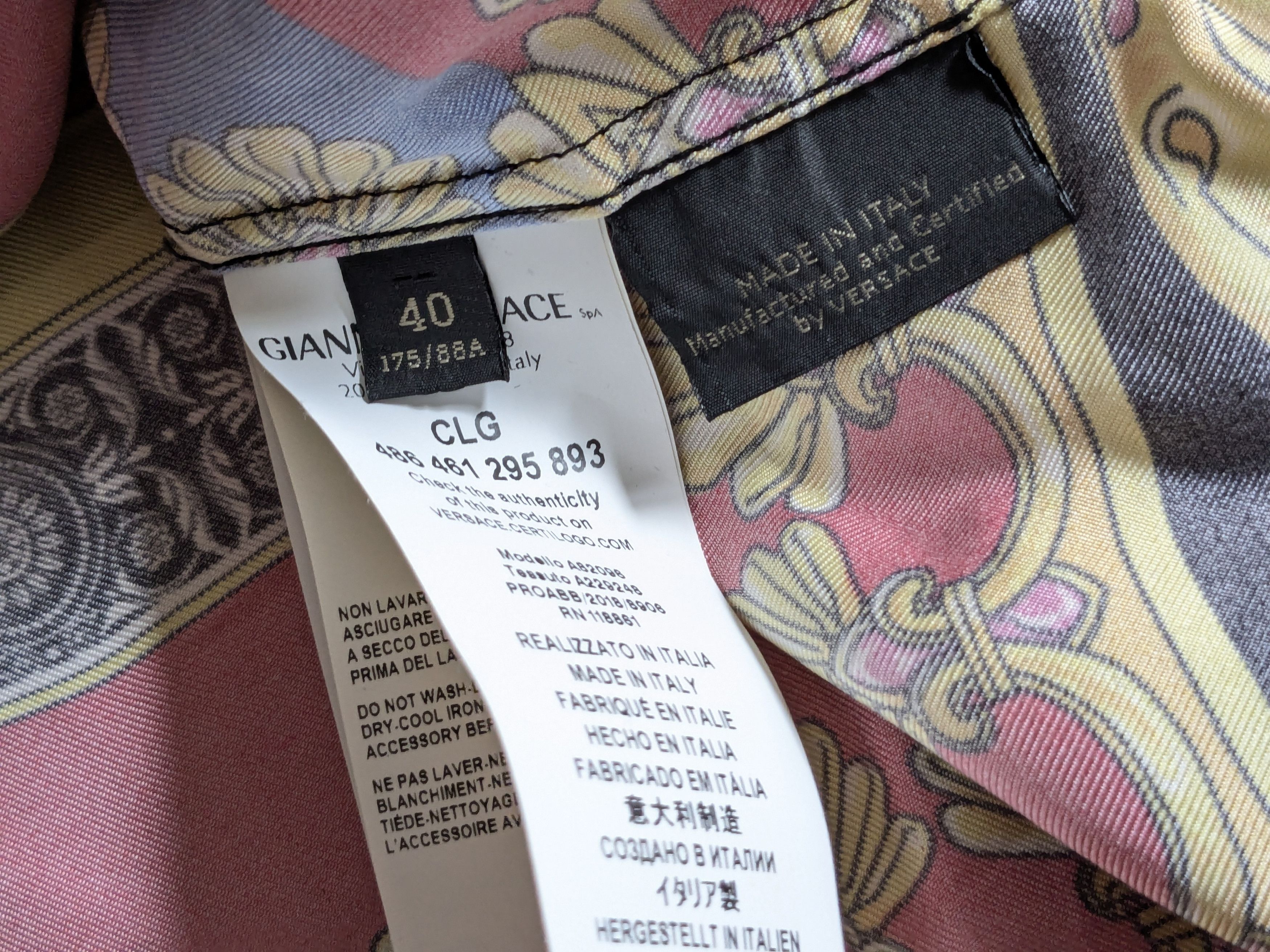 Versace Versace Silk Shirt 40 Longsleeve Multicolor Floral Medusa Size US M / EU 48-50 / 2 - 7 Thumbnail