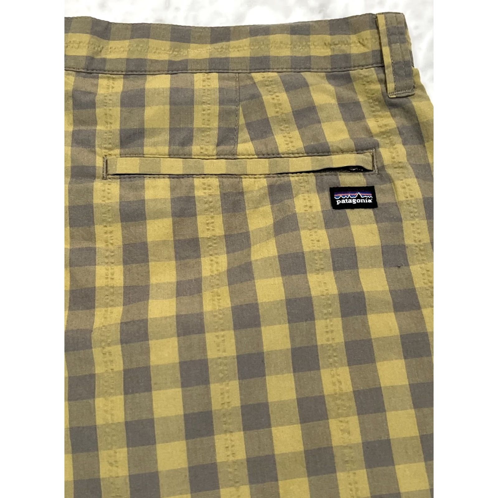 Patagonia Patagonia Shorts Men's 38 Gray Green Seersucker Lightweight Cotton Polyester Size US 34 / EU 50 - 5 Thumbnail