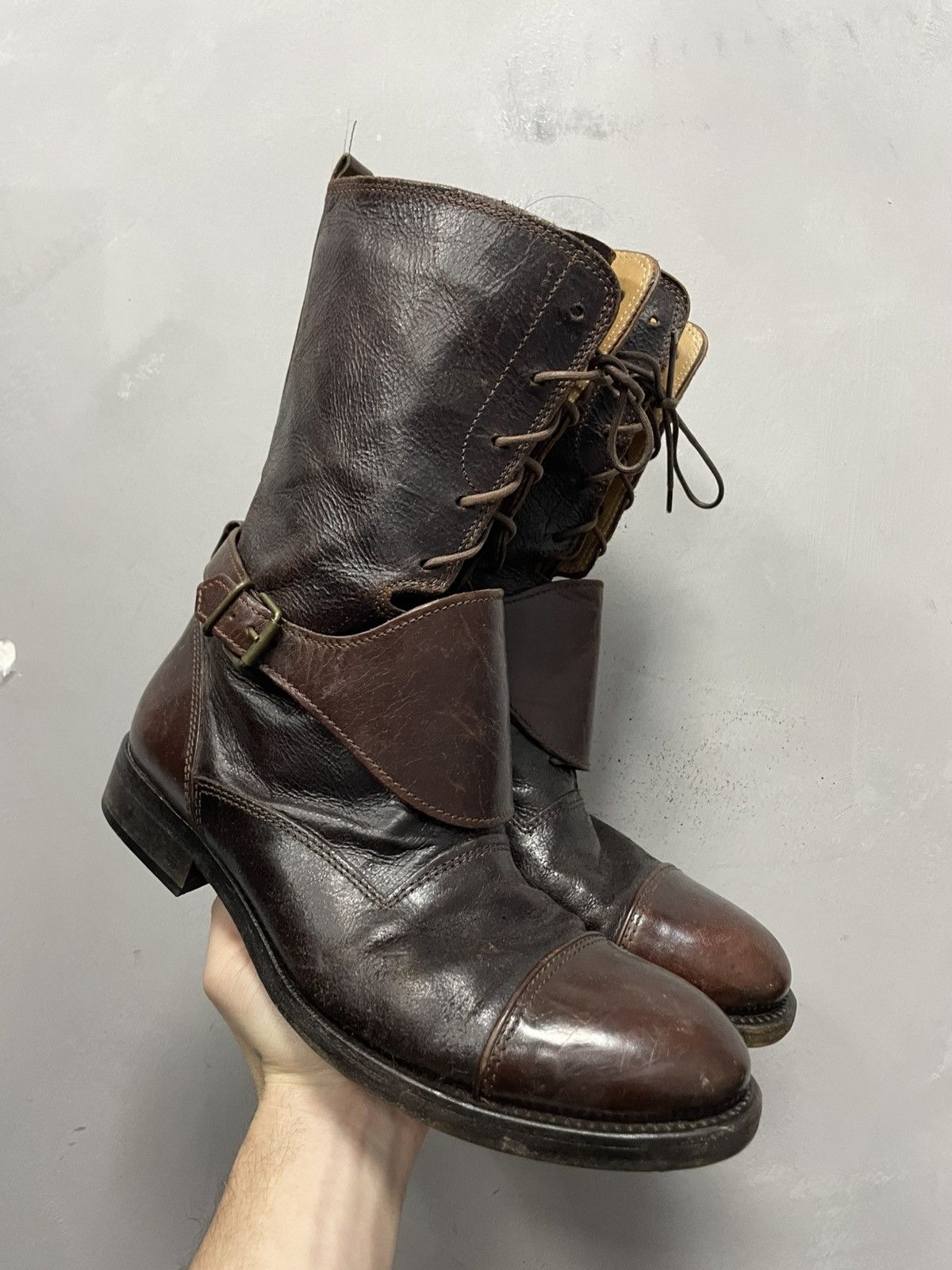 Harley Davidson Hugo Boss archive 2000s moto boots y2k Size US 8 / EU 41 - 4 Thumbnail
