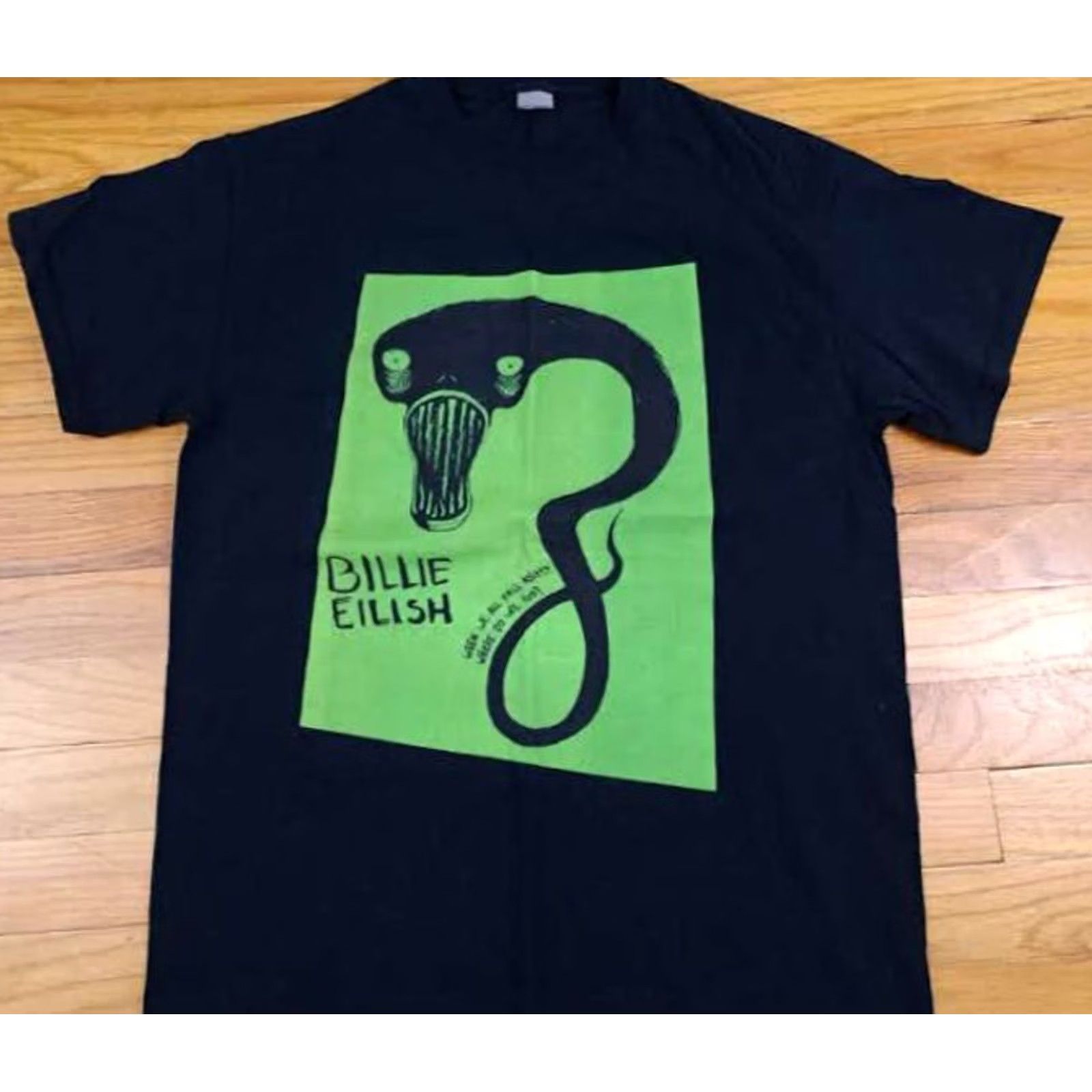 Gildan Vintage Gildan Billie Eilish Black Shirt LG Iconic Graphic Tee Size US L / EU 52-54 / 3 - 2 Thumbnail