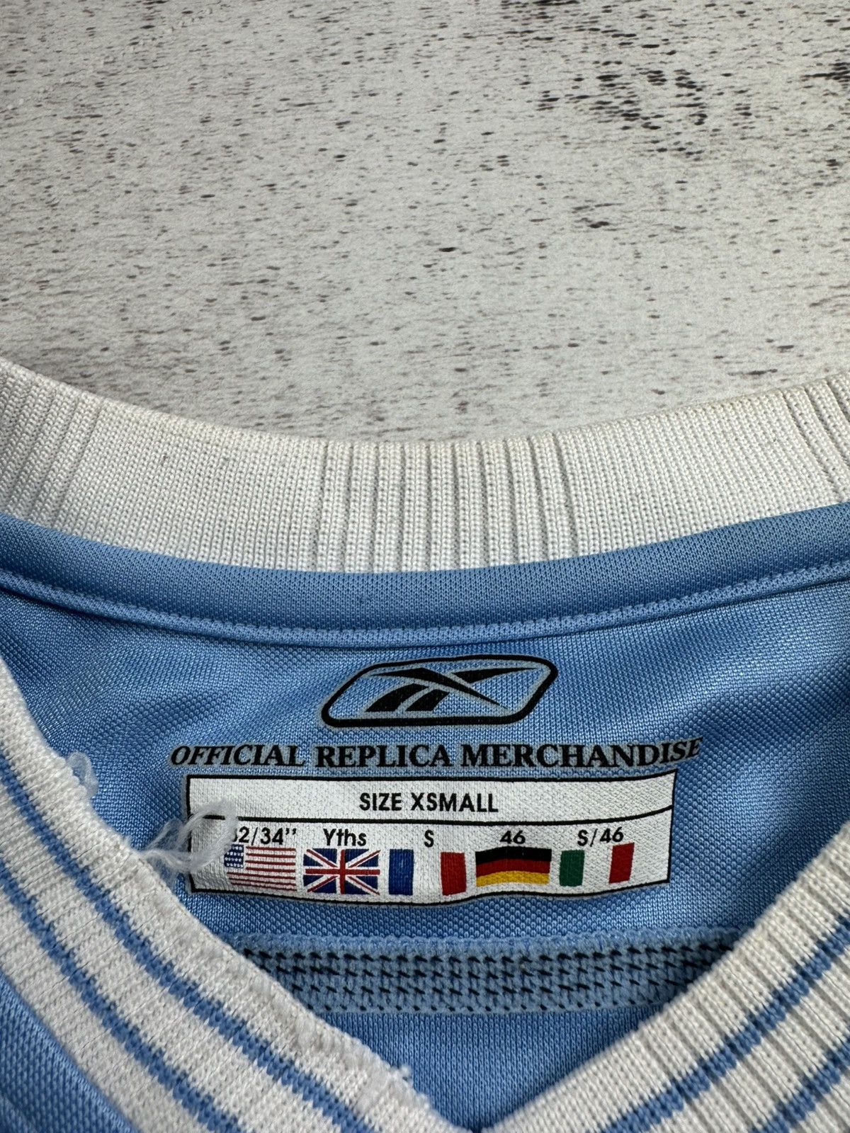 Reebok Manchester City 2003 2004 Reebok Blue Soccer Football Men’s XSmall Shirt Jersey Size US XS / EU 42 / 0 - 10 Thumbnail