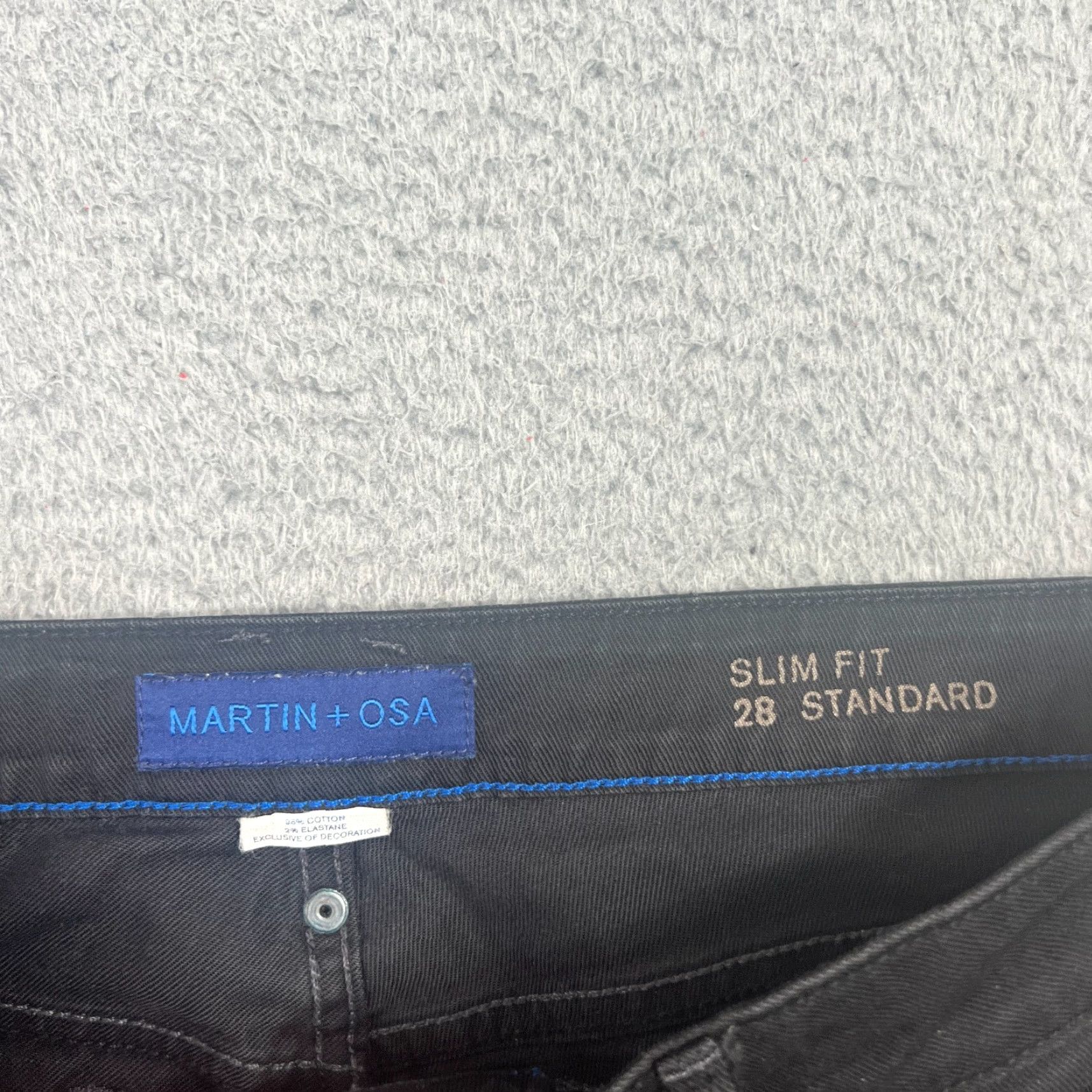 Denime Martin + Osa Jeans Womens 28 Slim Fit Black Denim Skinny Stretch Size 28" / US 6 / IT 42 - 5 Thumbnail