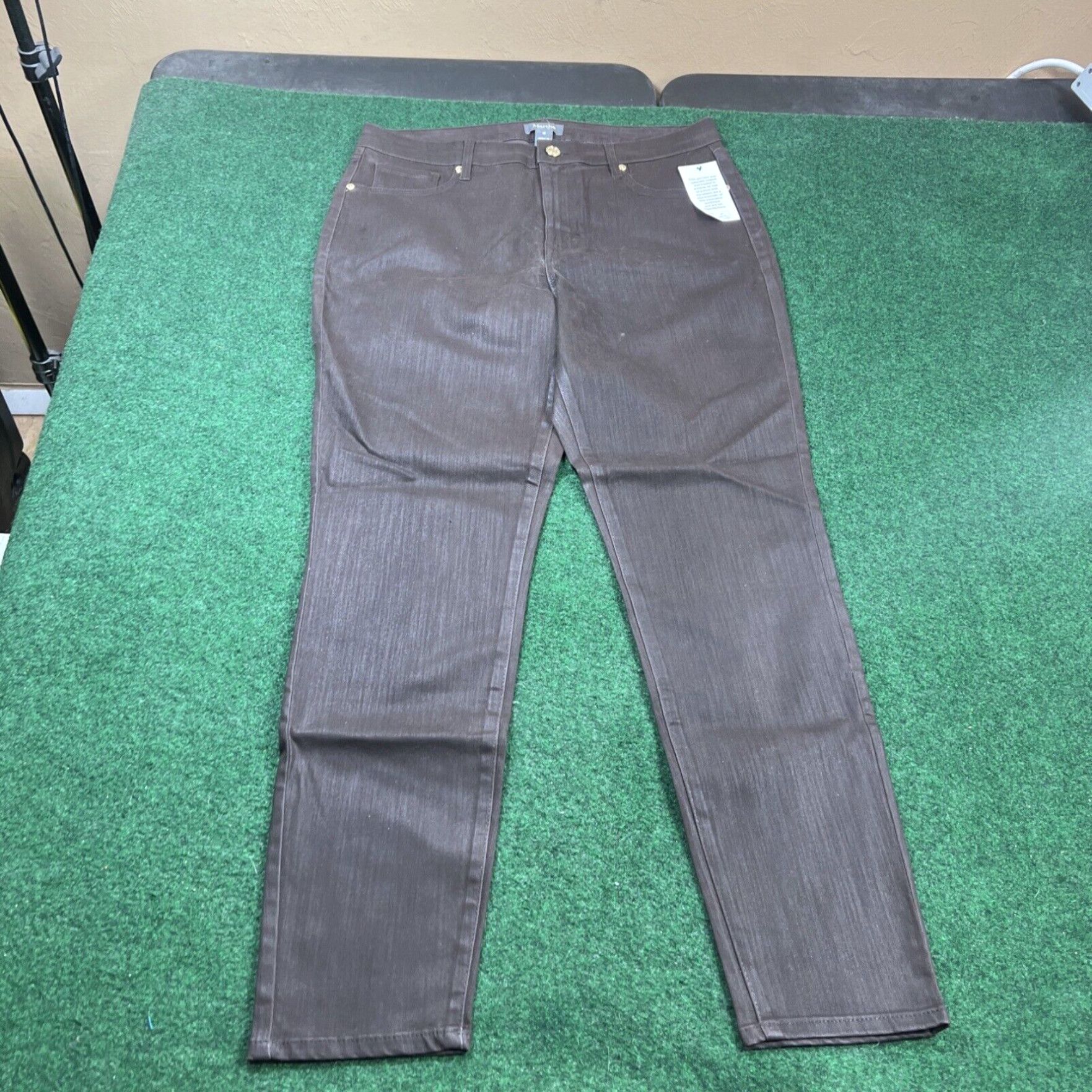 Vintage Martha Stewart Women Brown Casual Pants 12 31x30 New W Tags Size 34" / US 12 / IT 48 - 1 Thumbnail