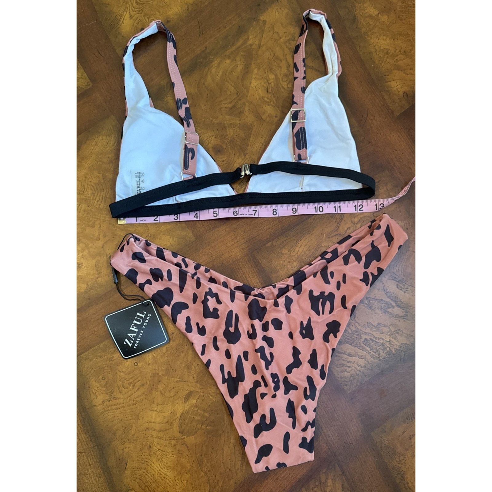 ZAFUL Zaful Black And Brown Animal Print Swimsuit Size US 6 Size M / US 6-8 / IT 42-44 - 4 Thumbnail
