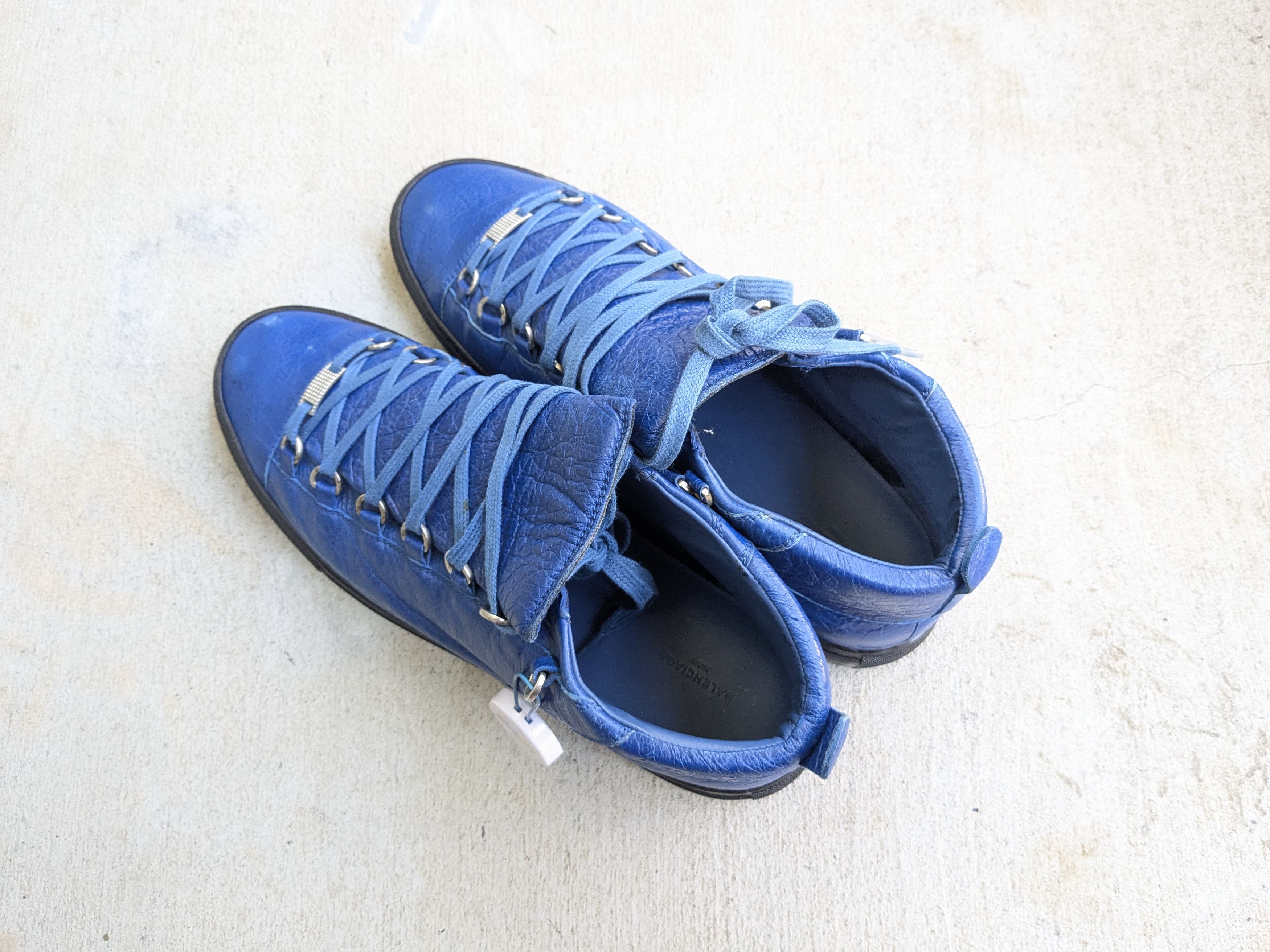 Balenciaga Balenciaga Arena Blue Black 13 Leather High Tops Size US 13 / EU 46 - 10 Thumbnail