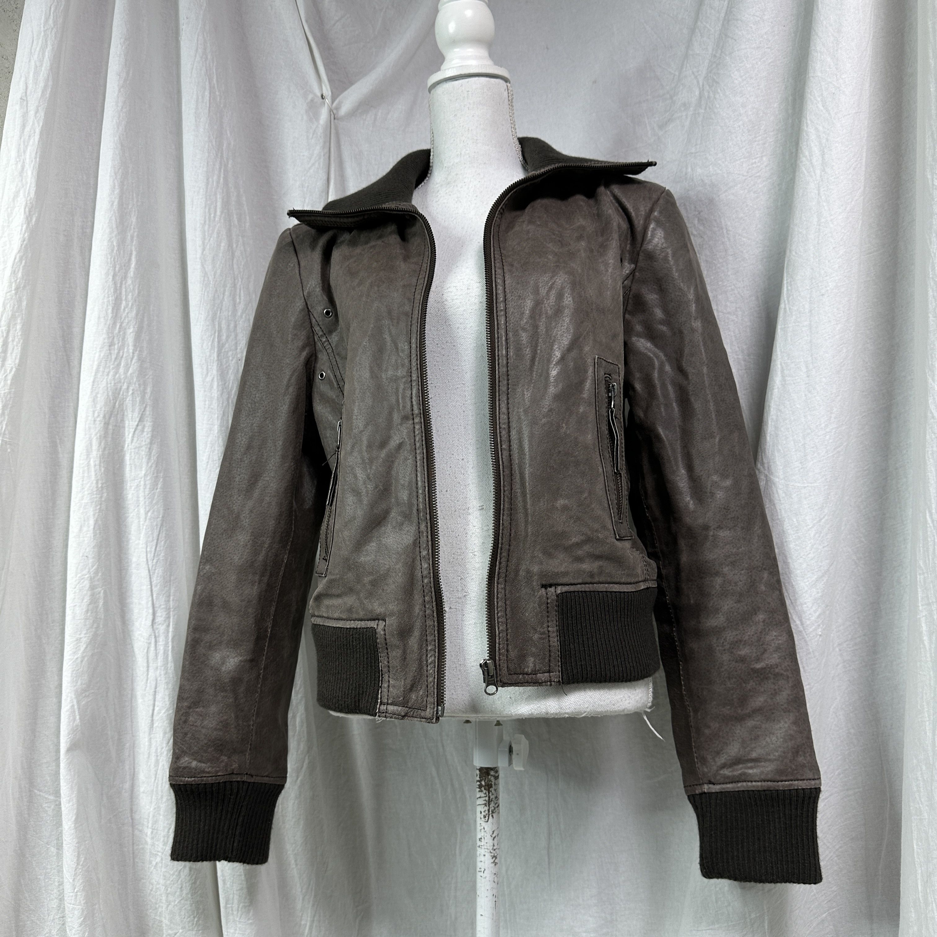 Vintage Vintage Leather Biker Moto Washed Brown Jacket Y2K Size US M / EU 48-50 / 2 - 5 Thumbnail