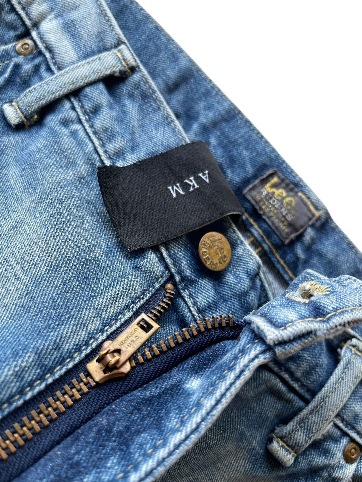 Lee LEE x AKM Patchwork Distressed Denim Size US 32 / EU 48 - 14 Thumbnail