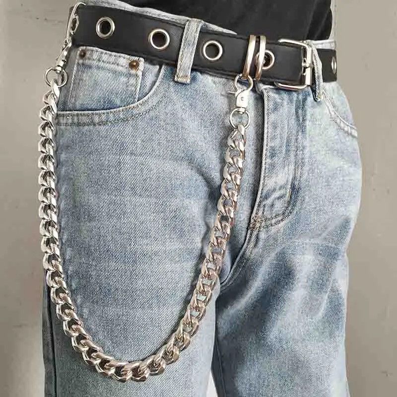 Jewelry × Vintage Trousers Key Chains Trendy Metal Punk Wallet Belt Keychain Size ONE SIZE - 2 Thumbnail
