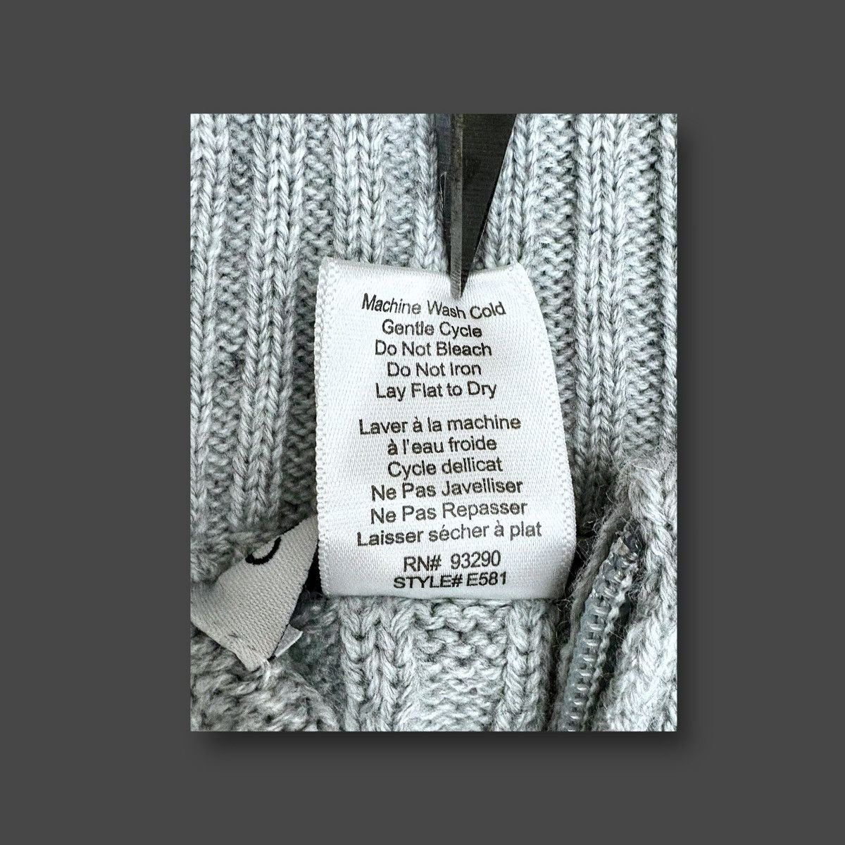 Other Cotton Emporium Women’s Gray White Zip Up Crop Sweater Sz L Size L / US 10 / IT 46 - 10 Thumbnail