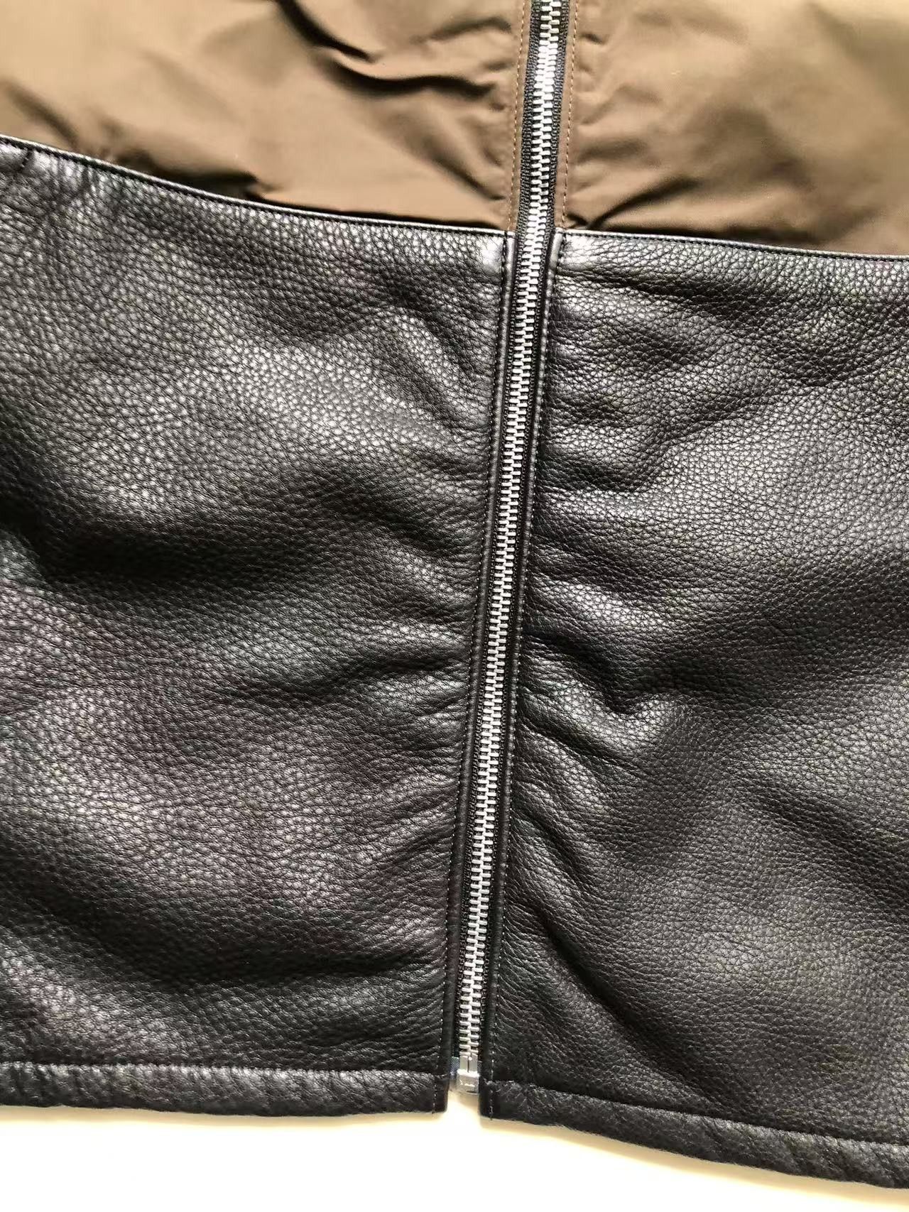 Chrome Hearts Chrome Hearts Zip Nylon Leather Patchwork Brown Shirt Jacket Size US L / EU 52-54 / 3 - 4 Thumbnail