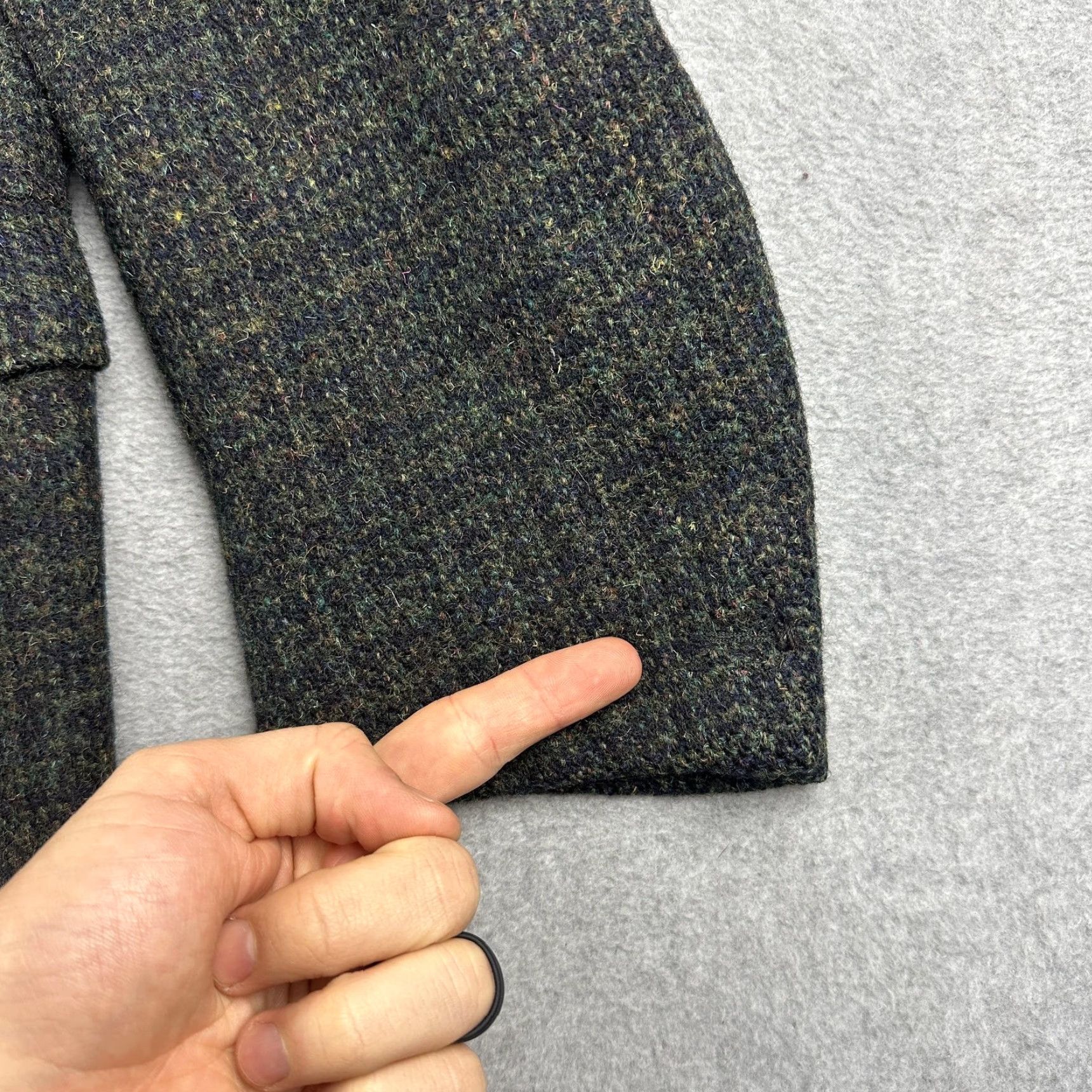 Harris Tweed VINTAGE Harris Tweed John Collier Blazer Mens 42R Green Tweed Sport Coat READ Size 42R - 3 Thumbnail