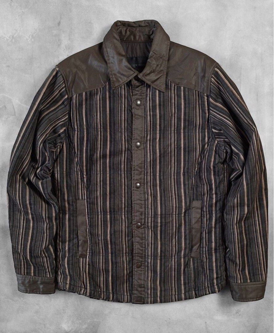Issey Miyake × Japanese Brand × Tete Homme Tetep home mens stripe shirt Size US M / EU 48-50 / 2 - 1 Thumbnail