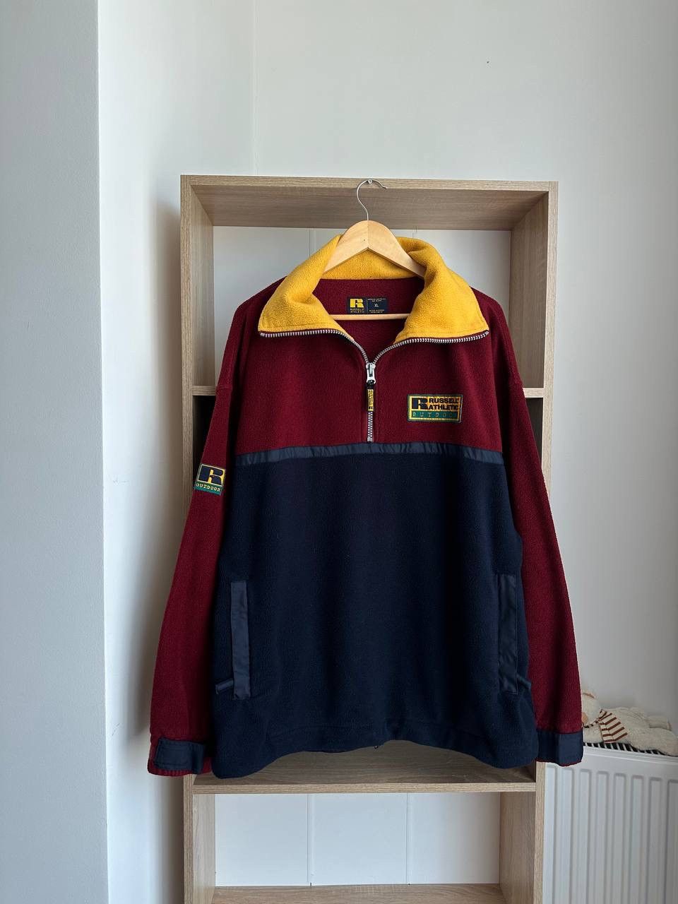 Russell Athletic × Vintage Vintage 90’s Russell Athletic 1/4 Zip Fleece Jacket Logo Size US XL / EU 56 / 4 - 12 Thumbnail