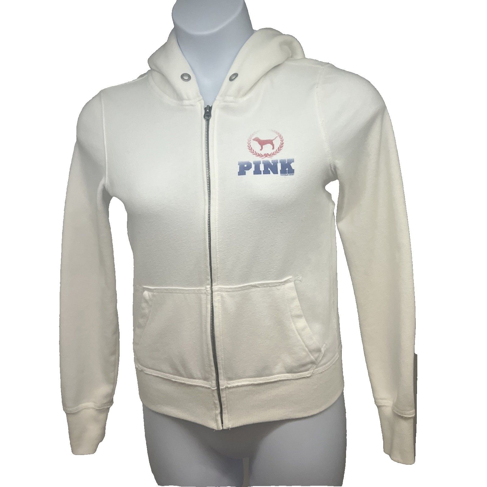 Victoria's Secret LA Dodgers Pink Victorias Secret White Zip Hoodie Jacket M Size M / US 6-8 / IT 42-44 - 2 Thumbnail