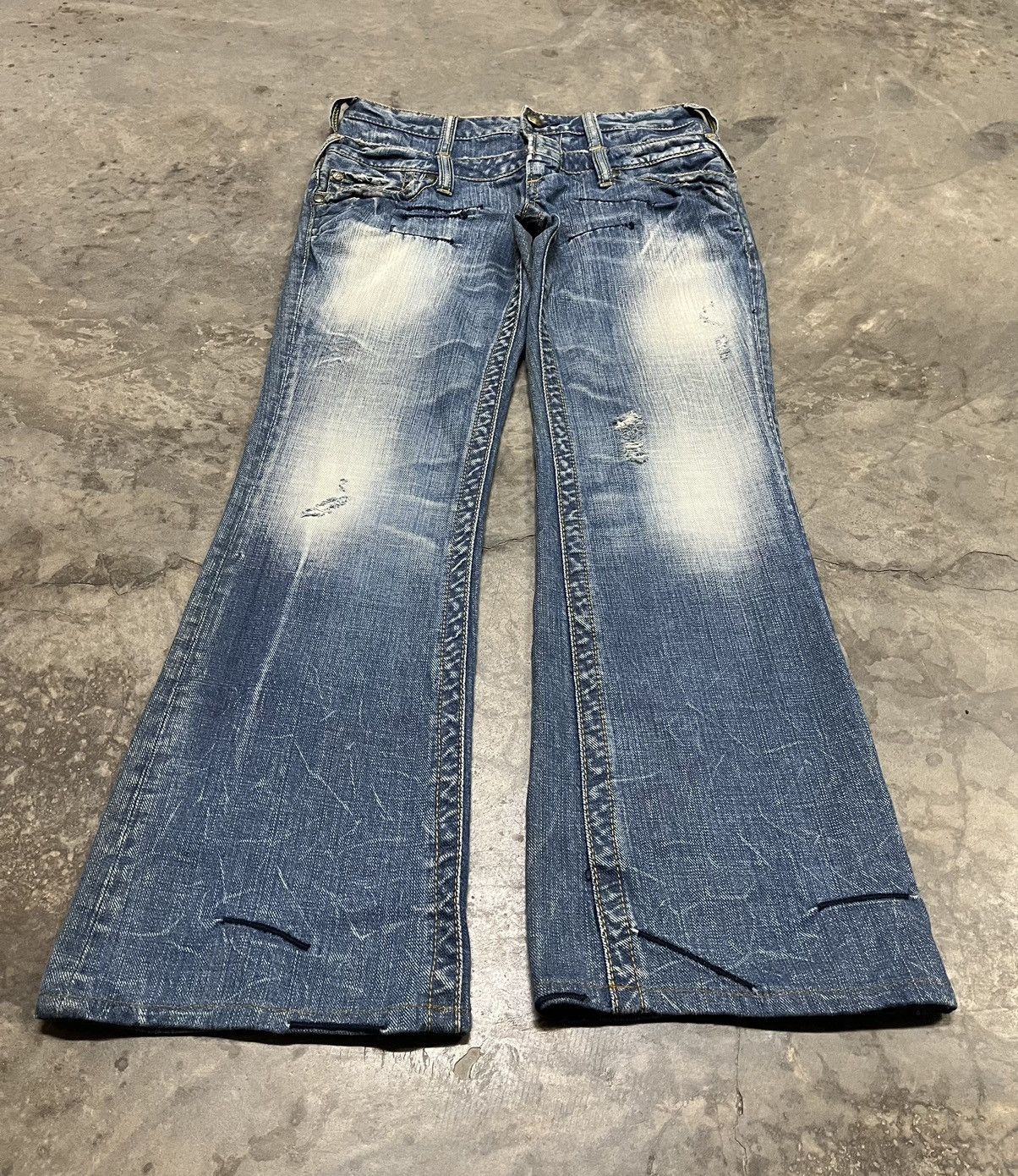 Hysteric Glamour Flare Jeans double waist Antgauge diatressed low rise Size US 30 / EU 46 - 2 Thumbnail