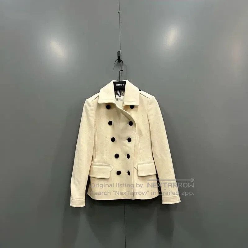 Burberry Burberry Women's Cream Cotton Jacket for Spring. Size XXS / US 00 / IT 34 - 1 Thumbnail
