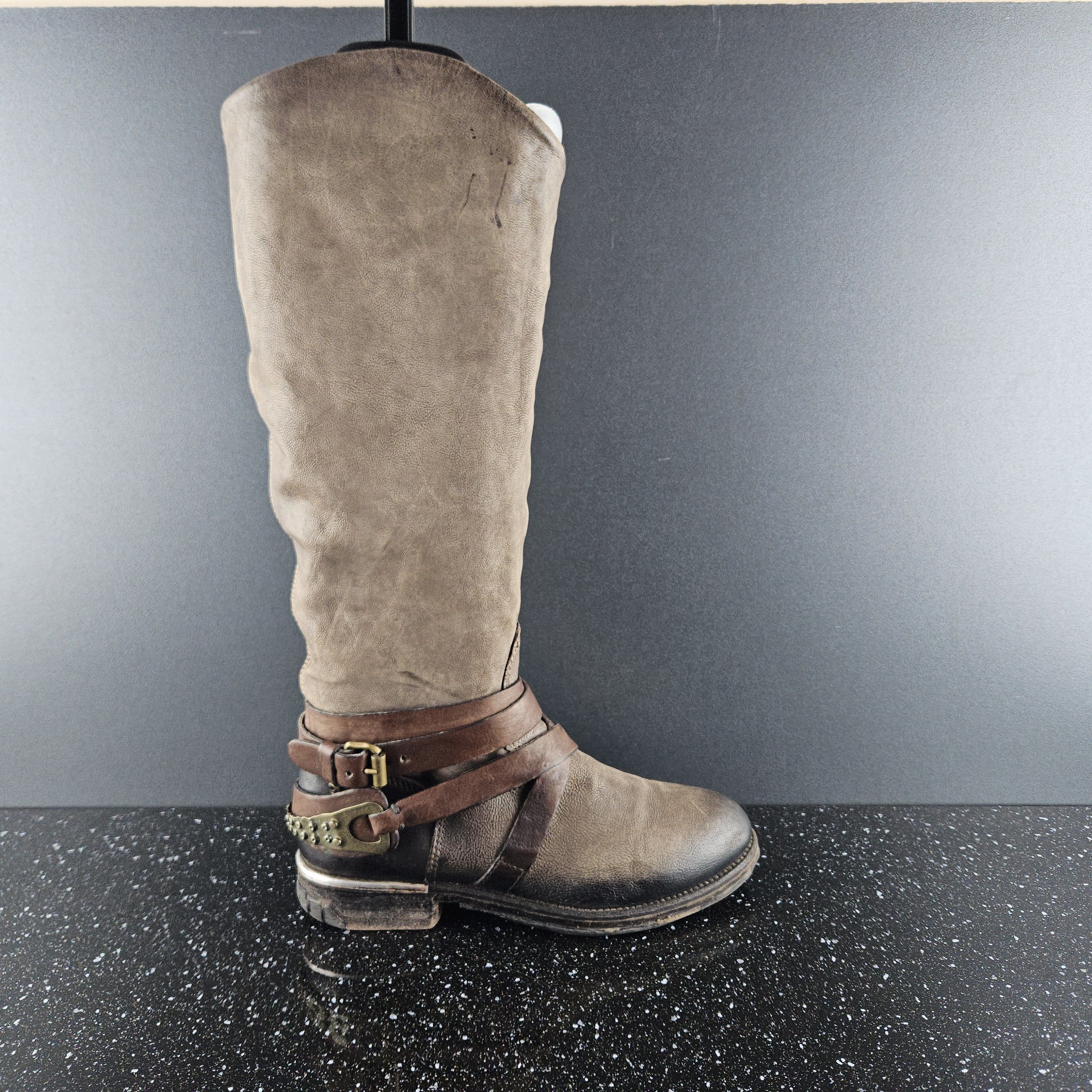A.S.98 A.S. 98 High Brown leather boots sz 38, us 8 wmns Size US 8 / IT 38 - 1 Thumbnail