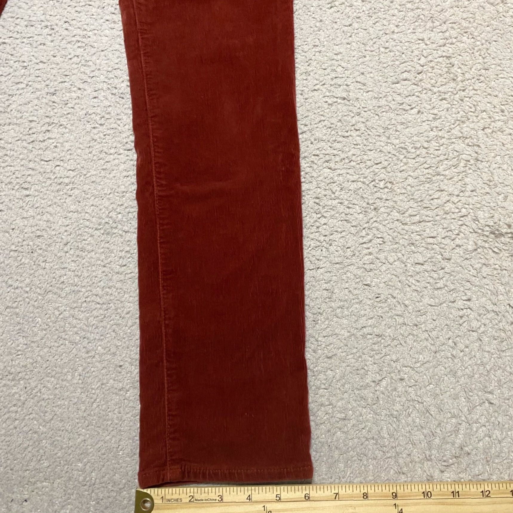 Vintage VINTAGE AG Adriano Goldschmied Womens Jeans 27P Stevie Slim Straight Red Corduroy 5-Pocket Design Mens? Size 27" / US 4 / IT 40 - 2 Thumbnail