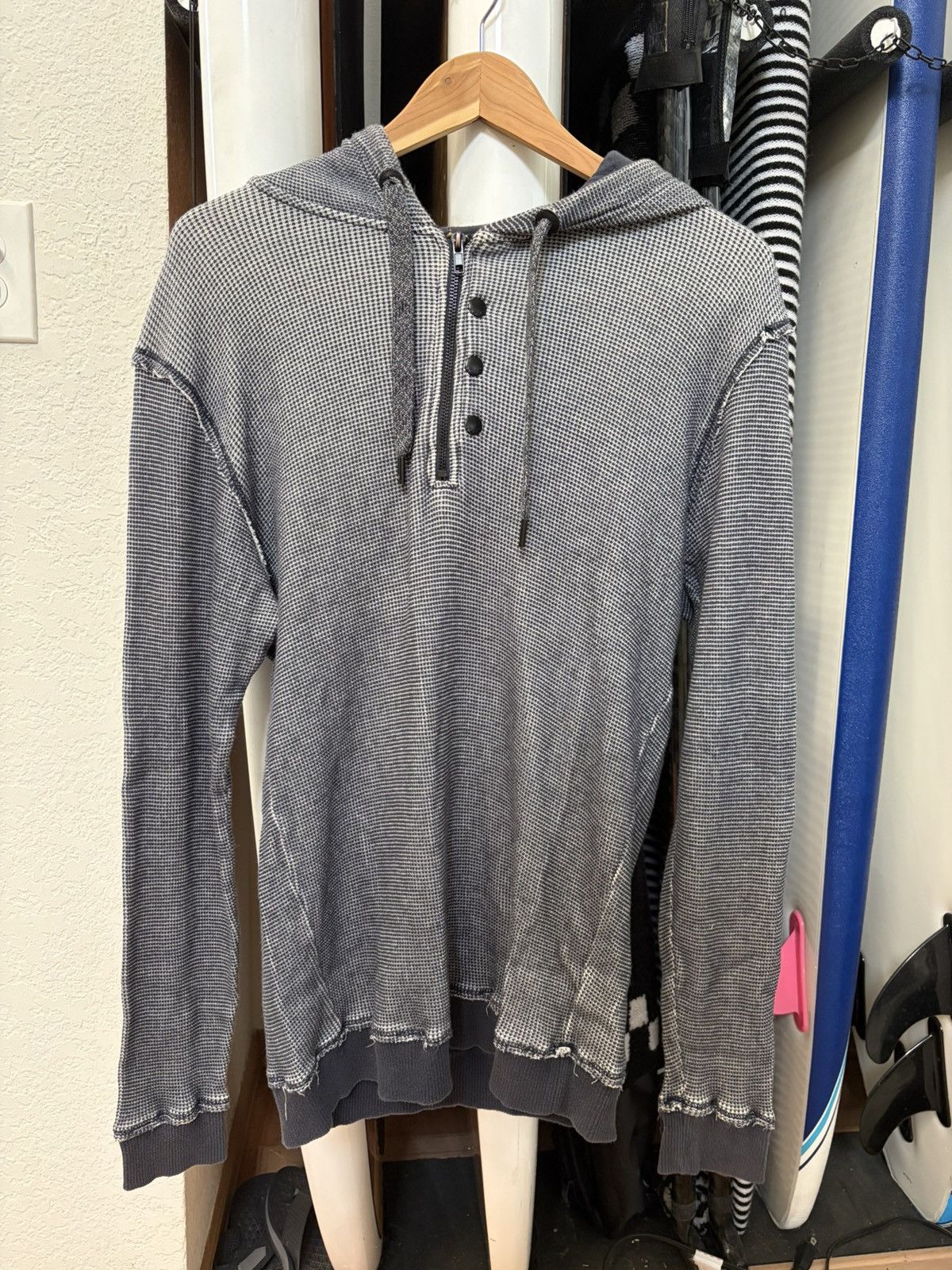 Diesel Waffle Longsleeve Hoodie Quarter Zip Size US M / EU 48-50 / 2 - 1 Thumbnail