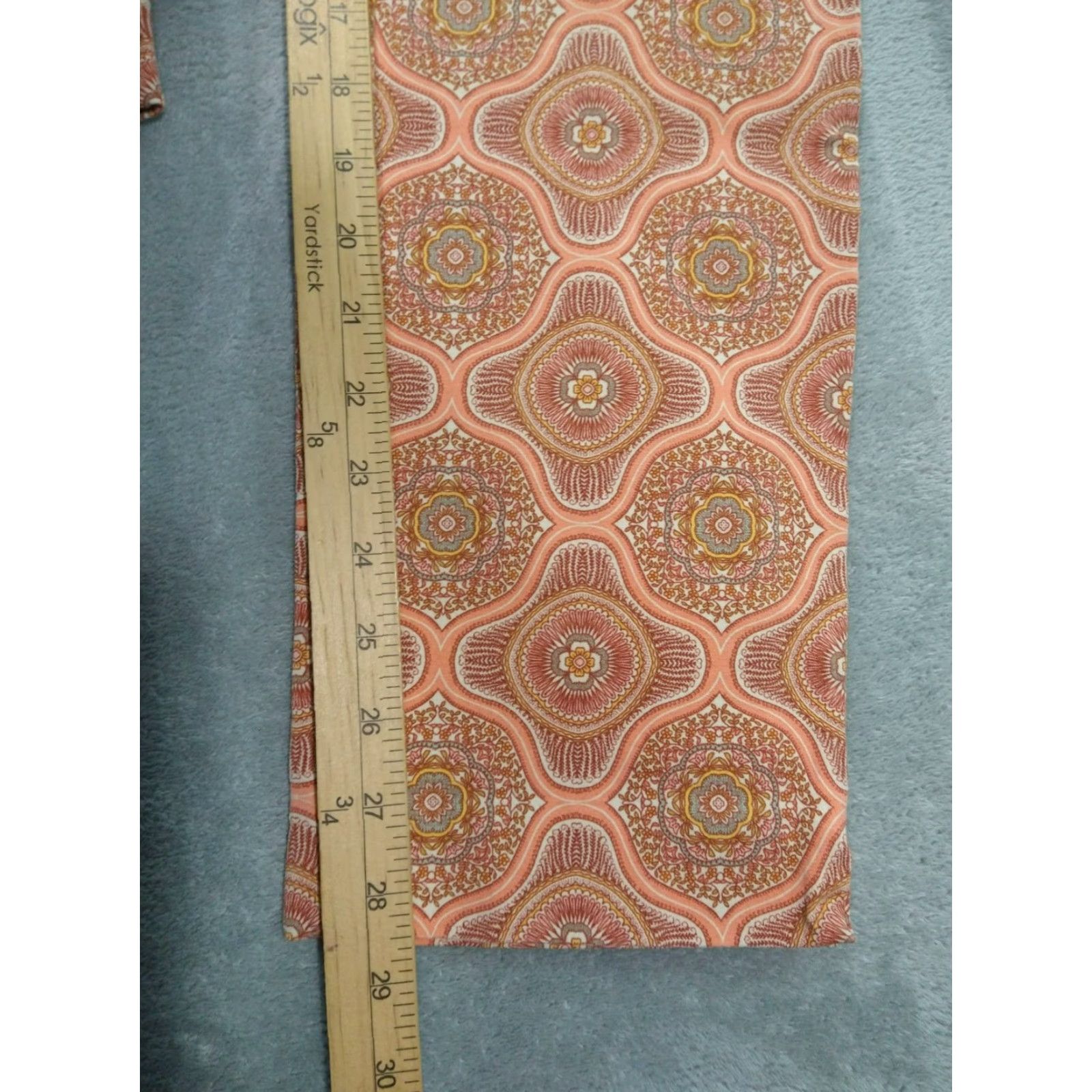 Soft Surroundings Soft Surroundings Pants Womens Medium Orange Ankle Skinny Stretch Bohemian City Preppy Pattern: Geometric Color: Orange Size: M Size 32" / US 10 / IT 46 - 5 Thumbnail