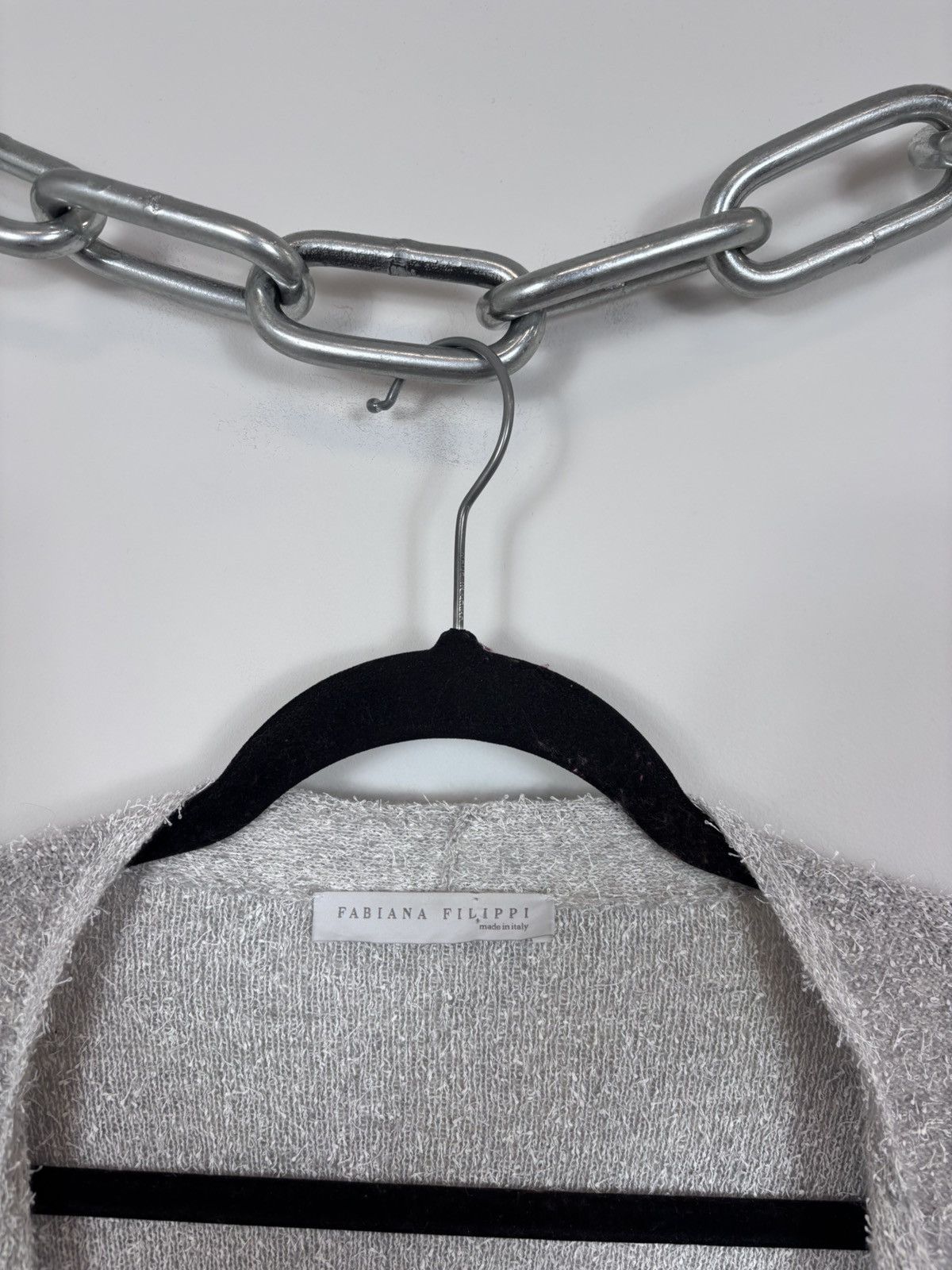 Fabiana Filippi Fabiana Filippi Women’s Grey Cashmere Blend Cardigan Sweater Size M / US 6-8 / IT 42-44 - 9 Thumbnail