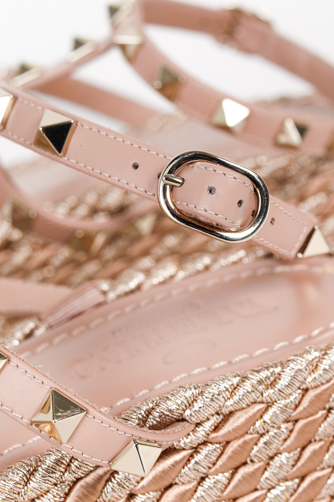 Valentino Valentino Garavani Rockstud Double Espadrille Wedge Sandals Size US 10.5 / IT 40.5 - 9 Thumbnail