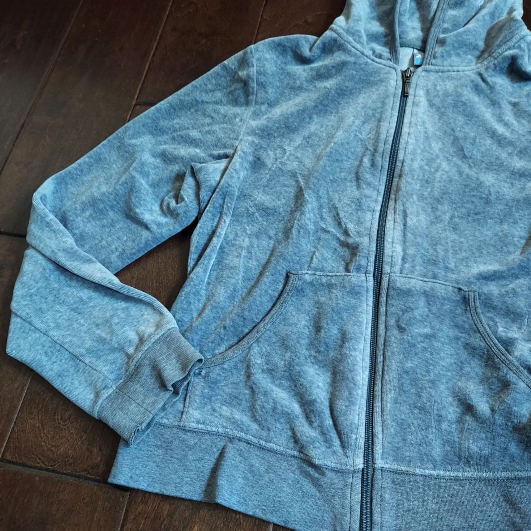 Tek Gear Tek Gear Women's Heather Gray Full Zip Hoodie S with Pockets - Gray, Cotton Polyester, Regular, Body Womens Size S / US 4 / IT 40 - 3 Thumbnail
