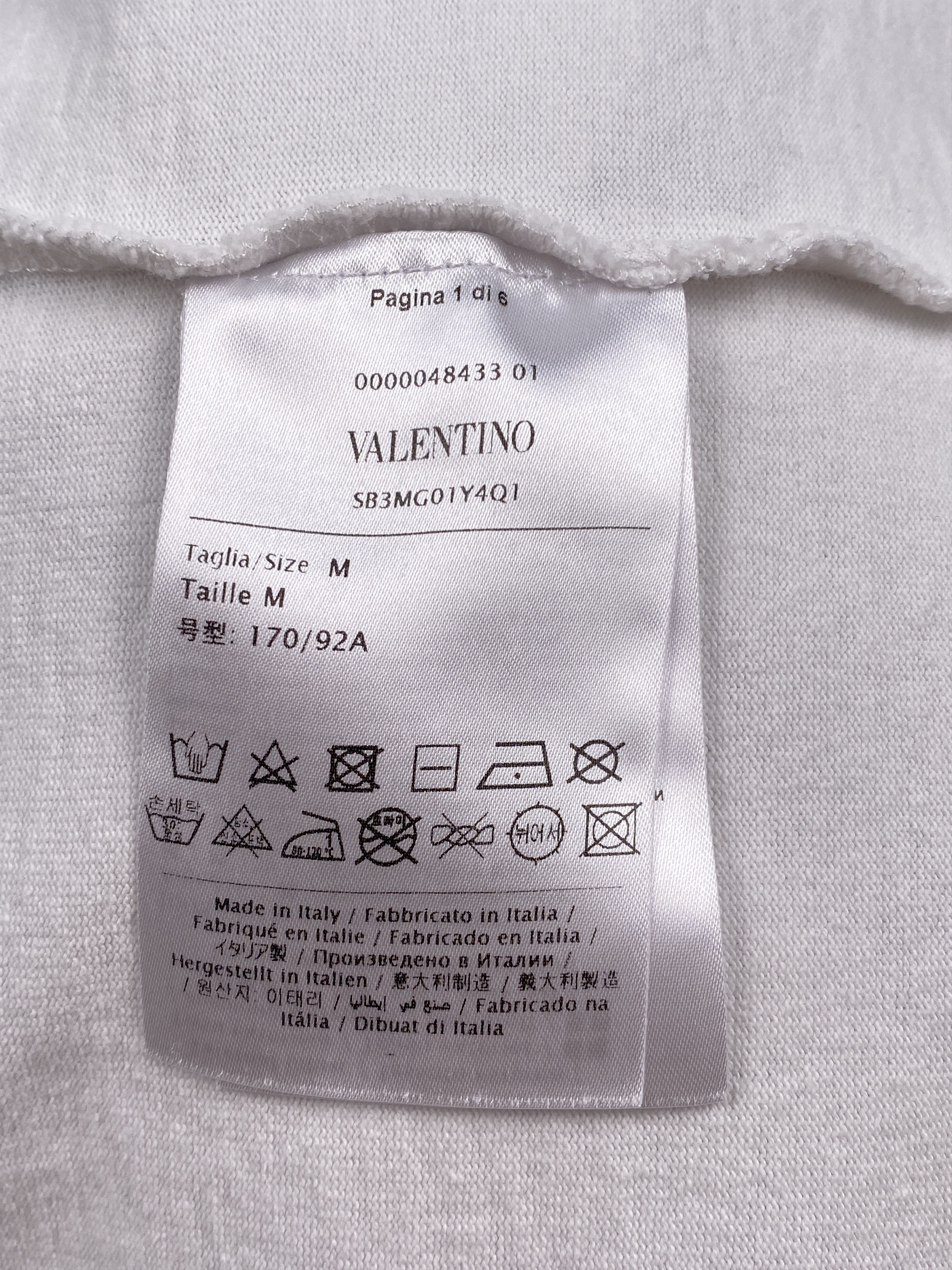 Valentino "V" Logo T-Shirt Size US M / EU 48-50 / 2 - 12 Thumbnail