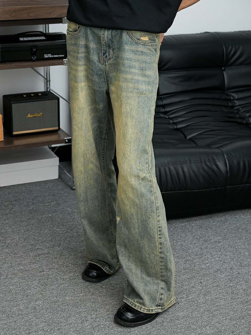 Jean × Vintage punk grunge dance disco damaged bootcut jeans Size US 30 / EU 46 - 2 Thumbnail