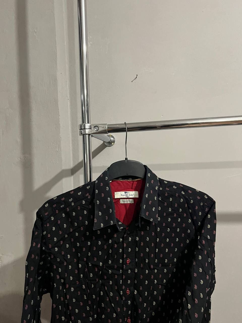 Other CLAUDIO LUGLI ITALY CLASSIC BLACK PURE COTTON MENS SHIRT XL Size US XL / EU 56 / 4 - 7 Thumbnail