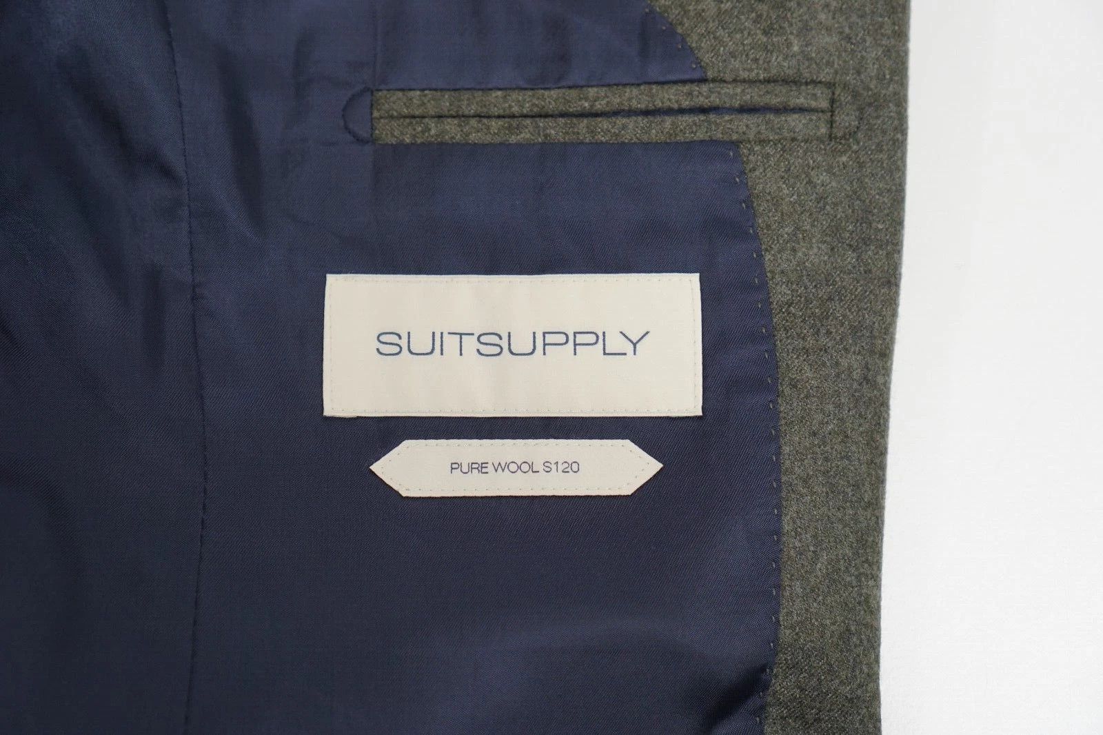 Suitsupply Men Suitsupply Blazer Havana Flannel Patch Wool S120 US38L Size 38L - 4 Thumbnail