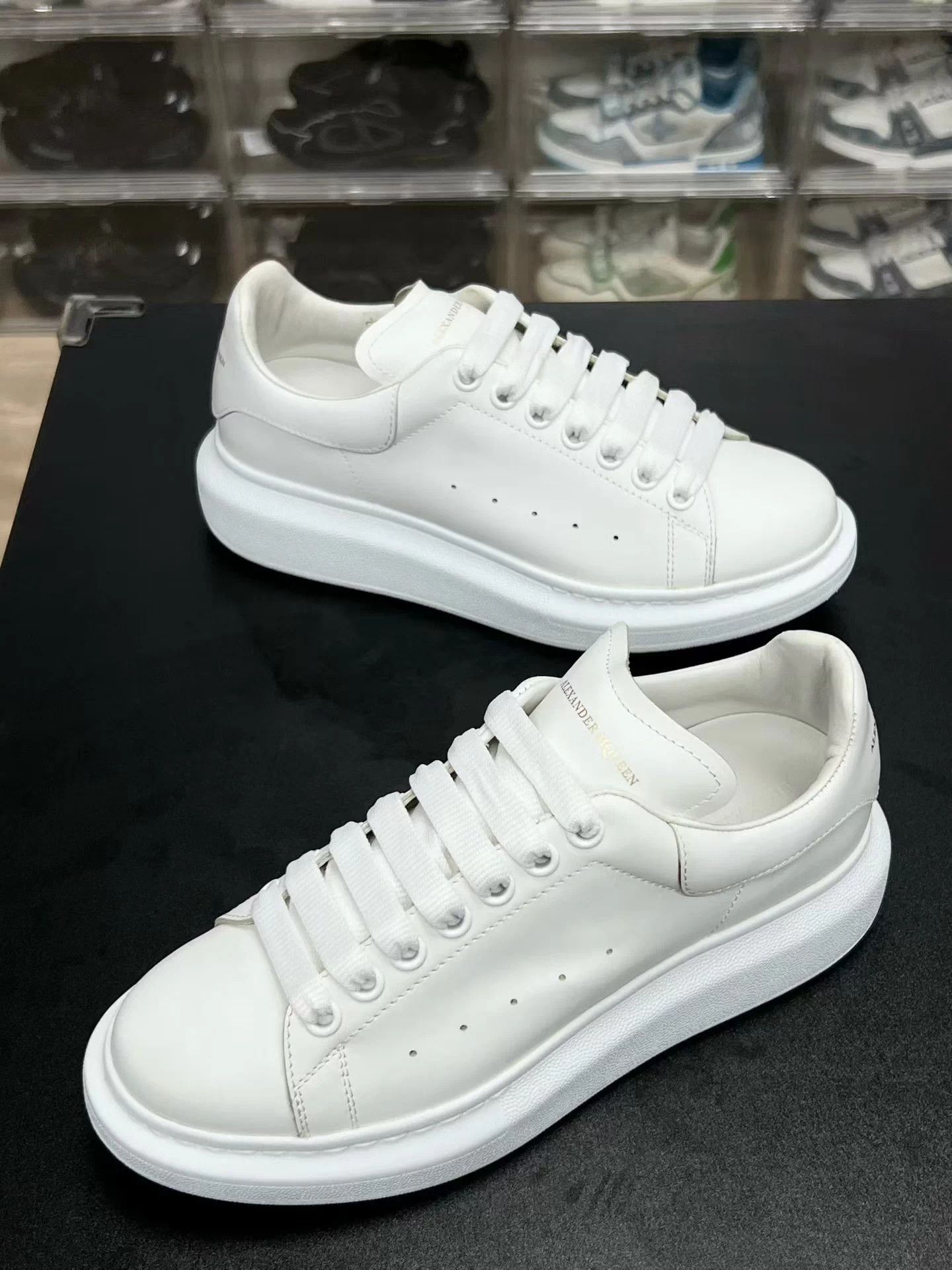 Alexander McQueen McQ Leather Low Top Sneaker White Sole Size 39 Size US 8 / IT 38 - 1 Thumbnail