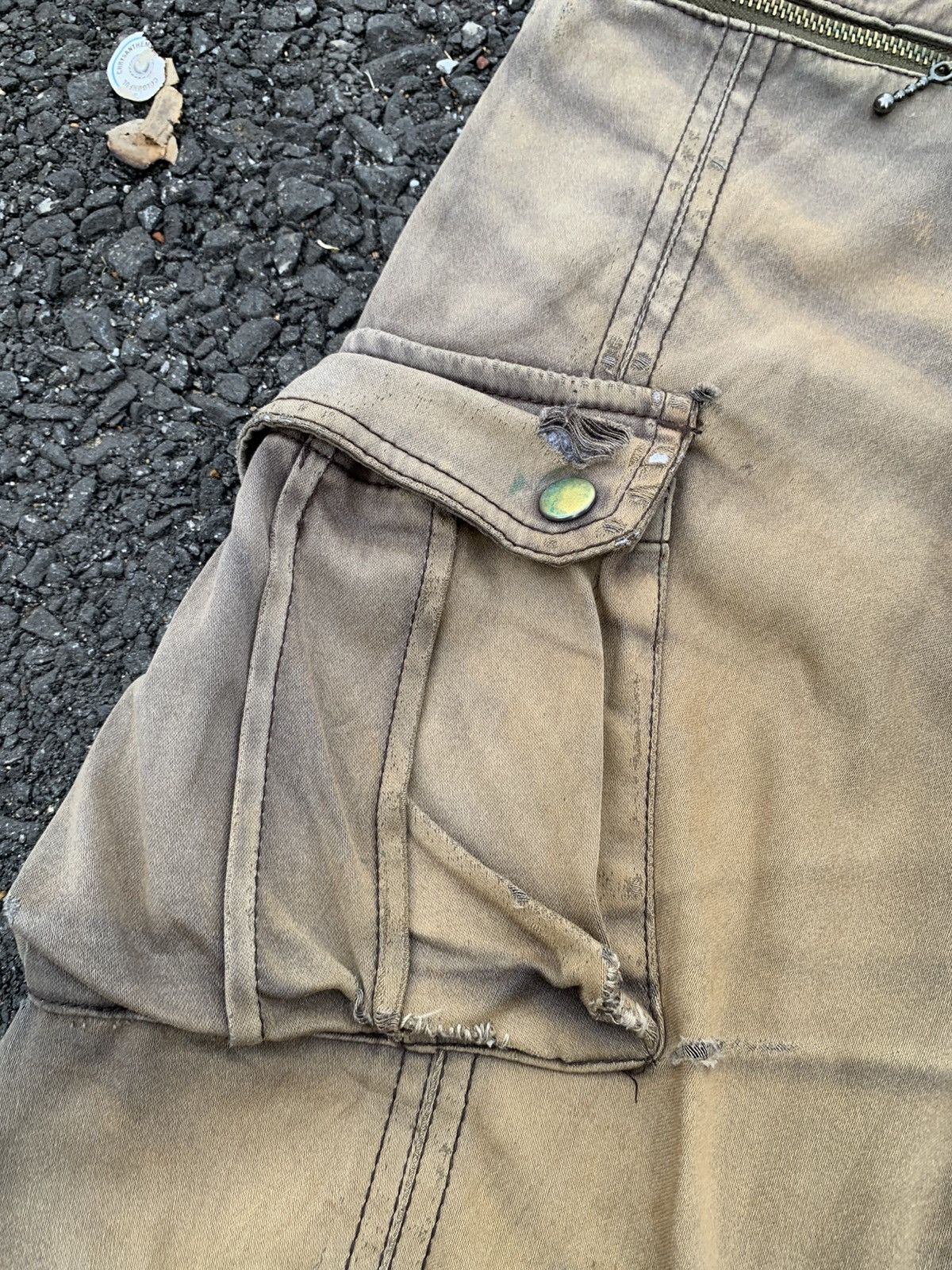 Tornado Mart TRASHER💥FLARE SEMANTIC DESIGN BONDAGE SUNFADED DISTRESSED Size US 28 / EU 44 - 10 Thumbnail