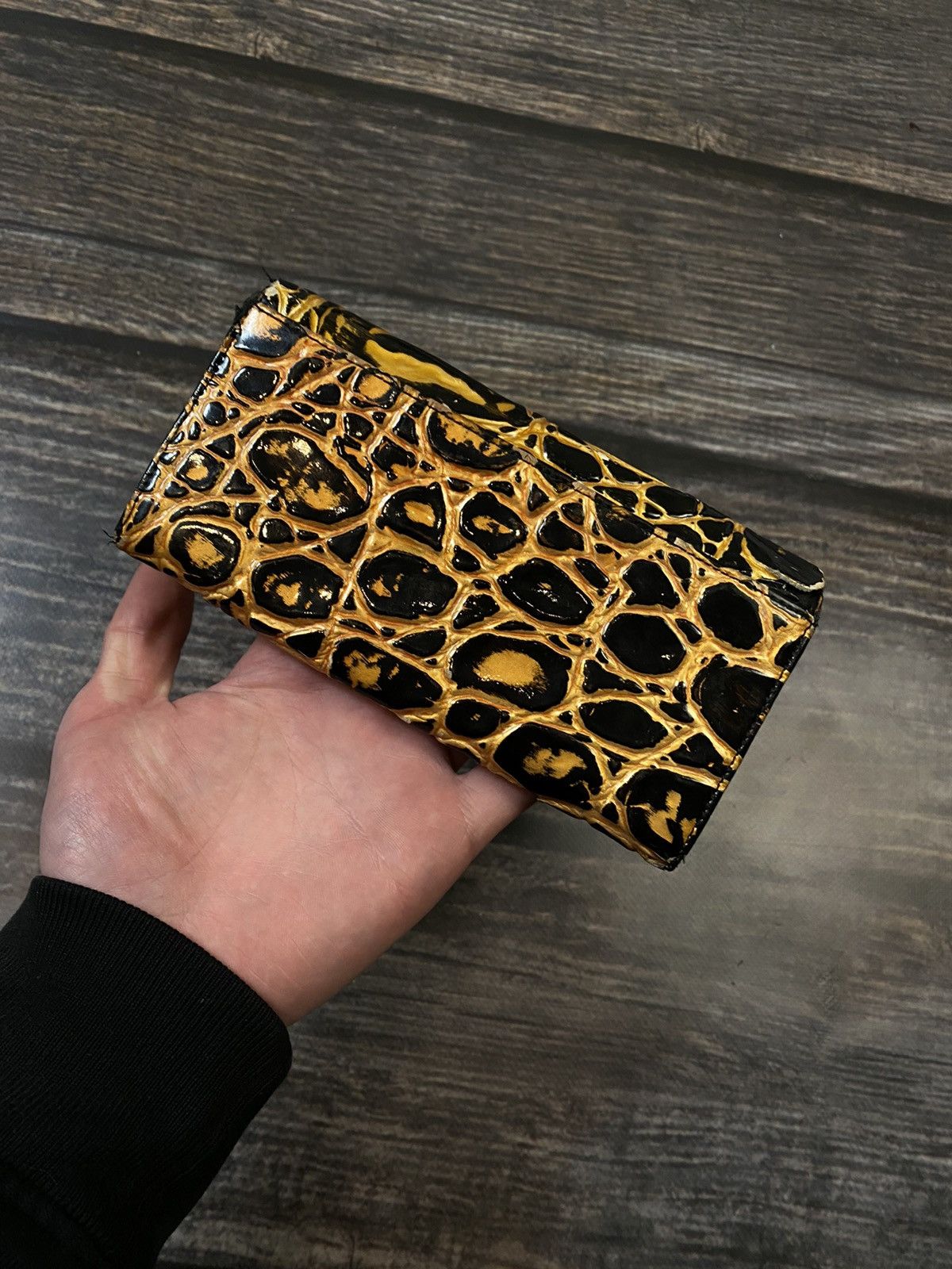 Versace Versace golden honeycomb vintage wallet Size ONE SIZE - 3 Thumbnail