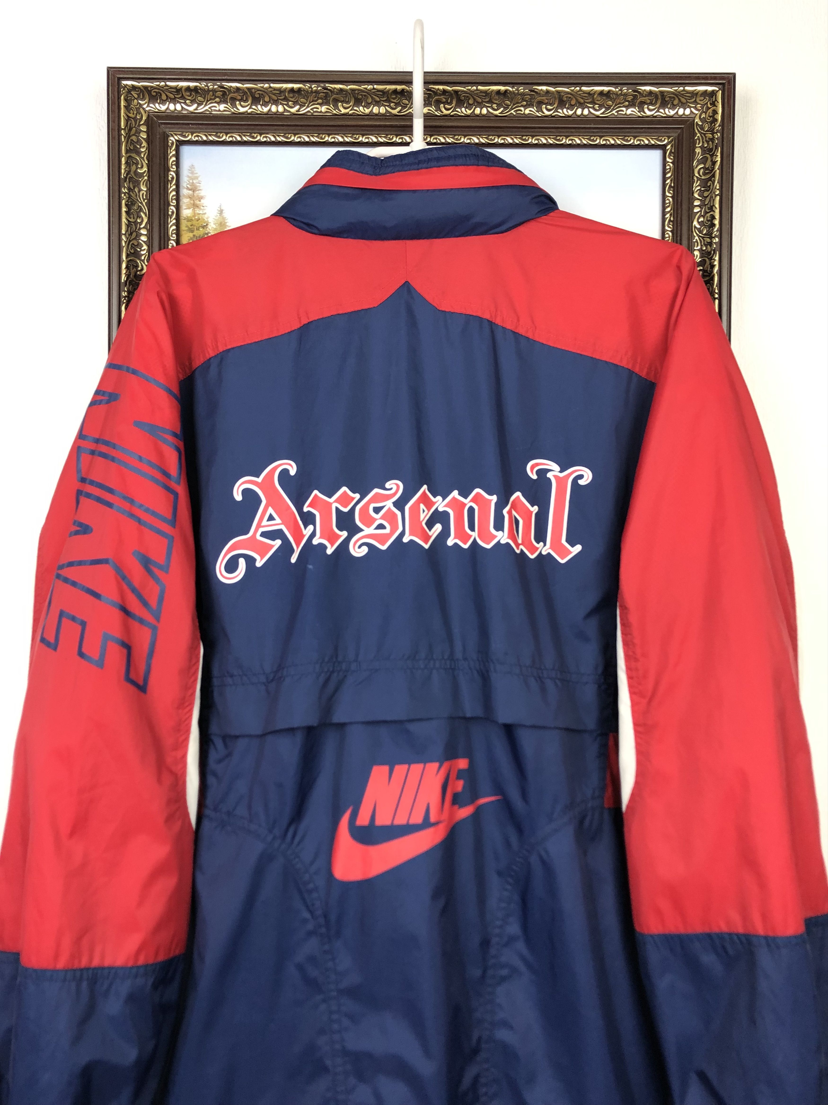 Nike Vintage 90's Nike Arsenal Football Jacket Soccer Windbreaker Size US M / EU 48-50 / 2 - 2 Thumbnail