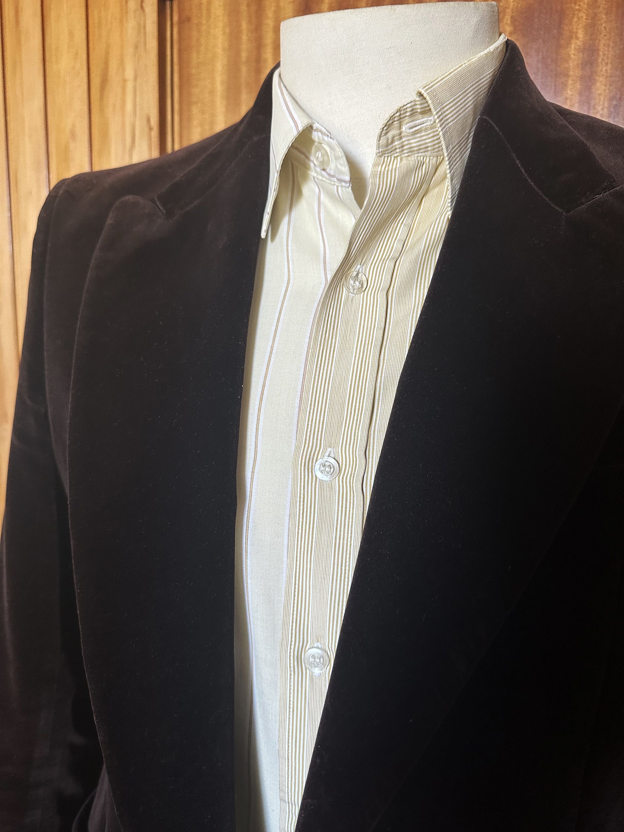 Maison Margiela Early 2000s Brown Velvet Blazer Size 50R - 5 Thumbnail